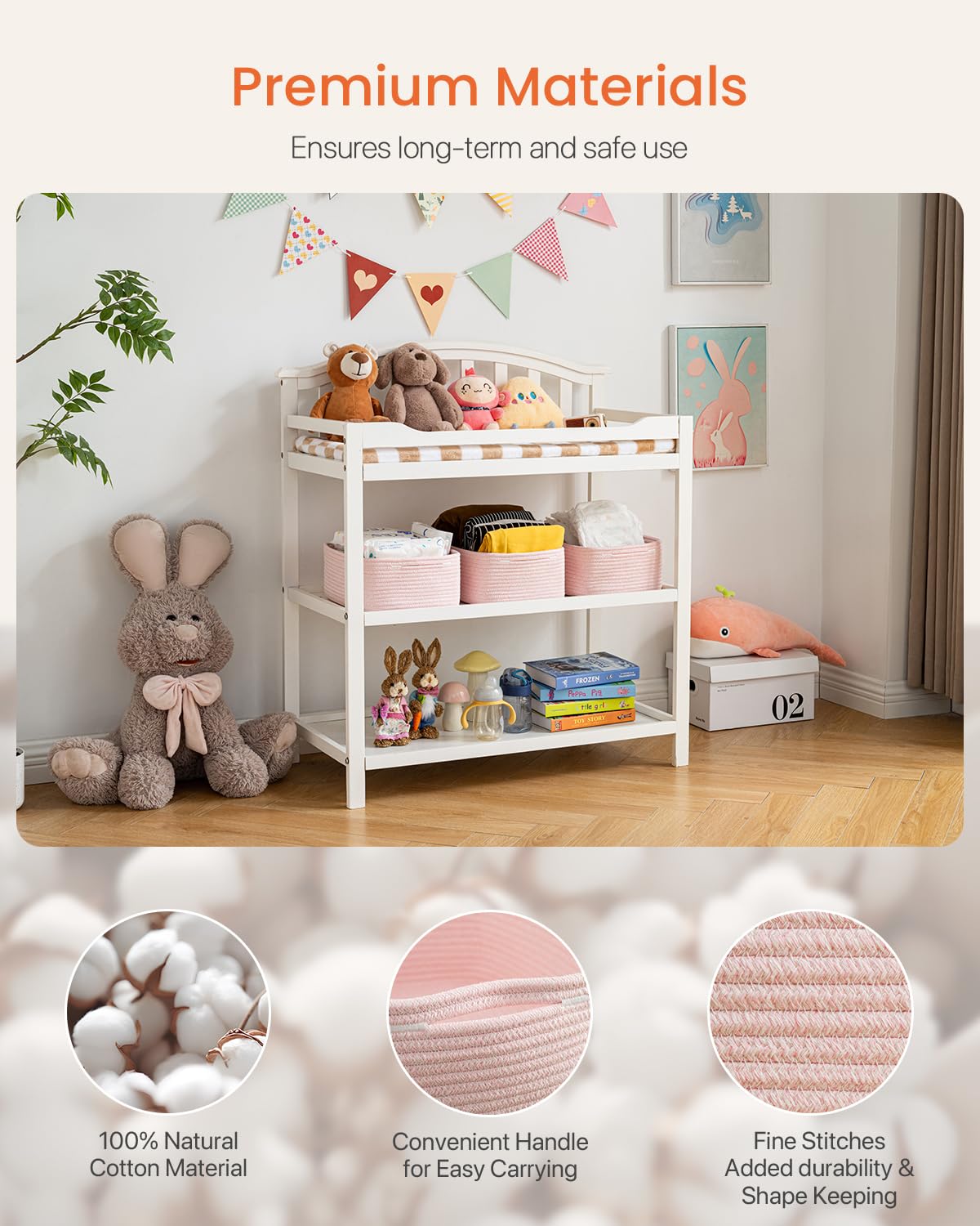 Small Woven Storage Basket for Organizing (3 Count)