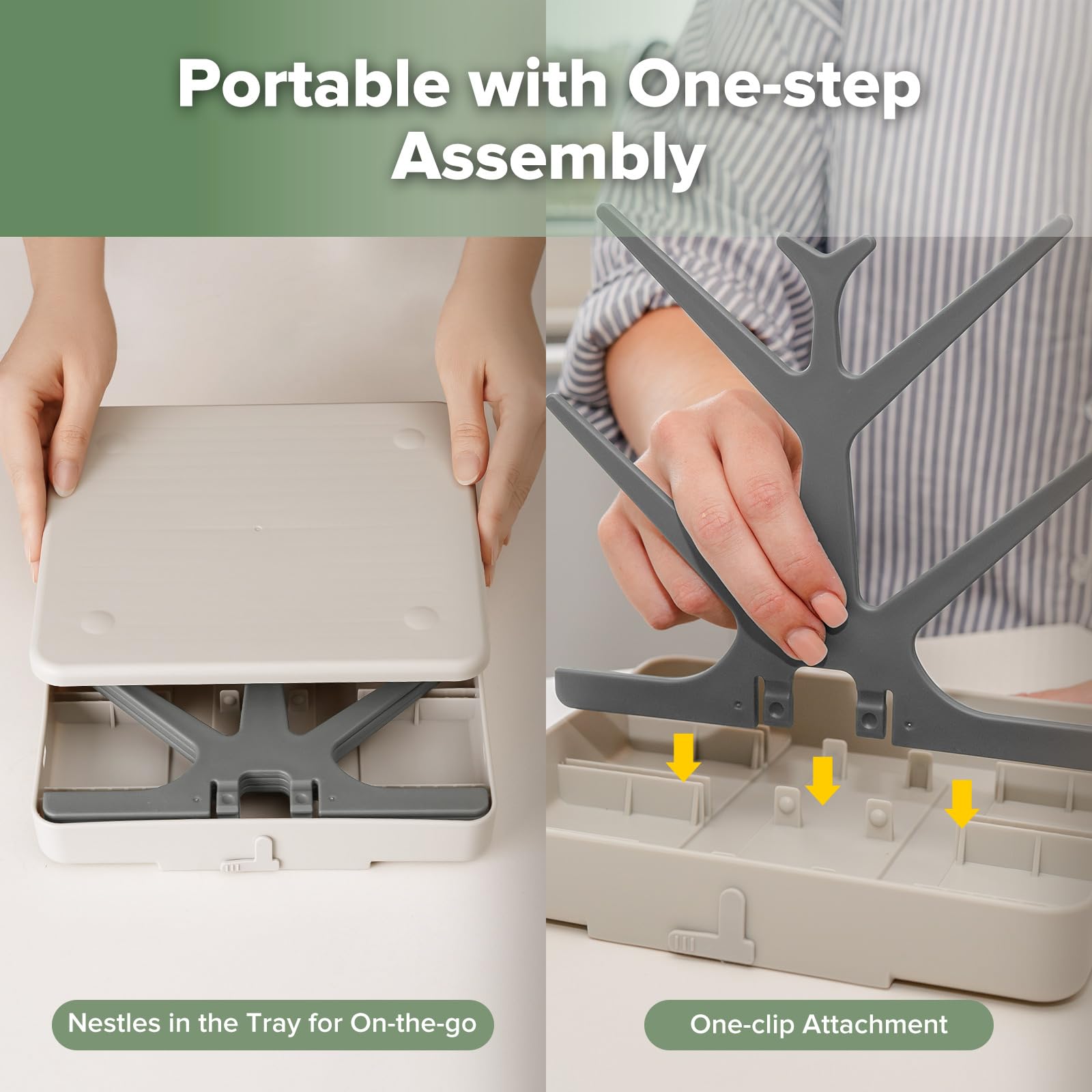 Portable Baby Bottle Drying Rack with Tray