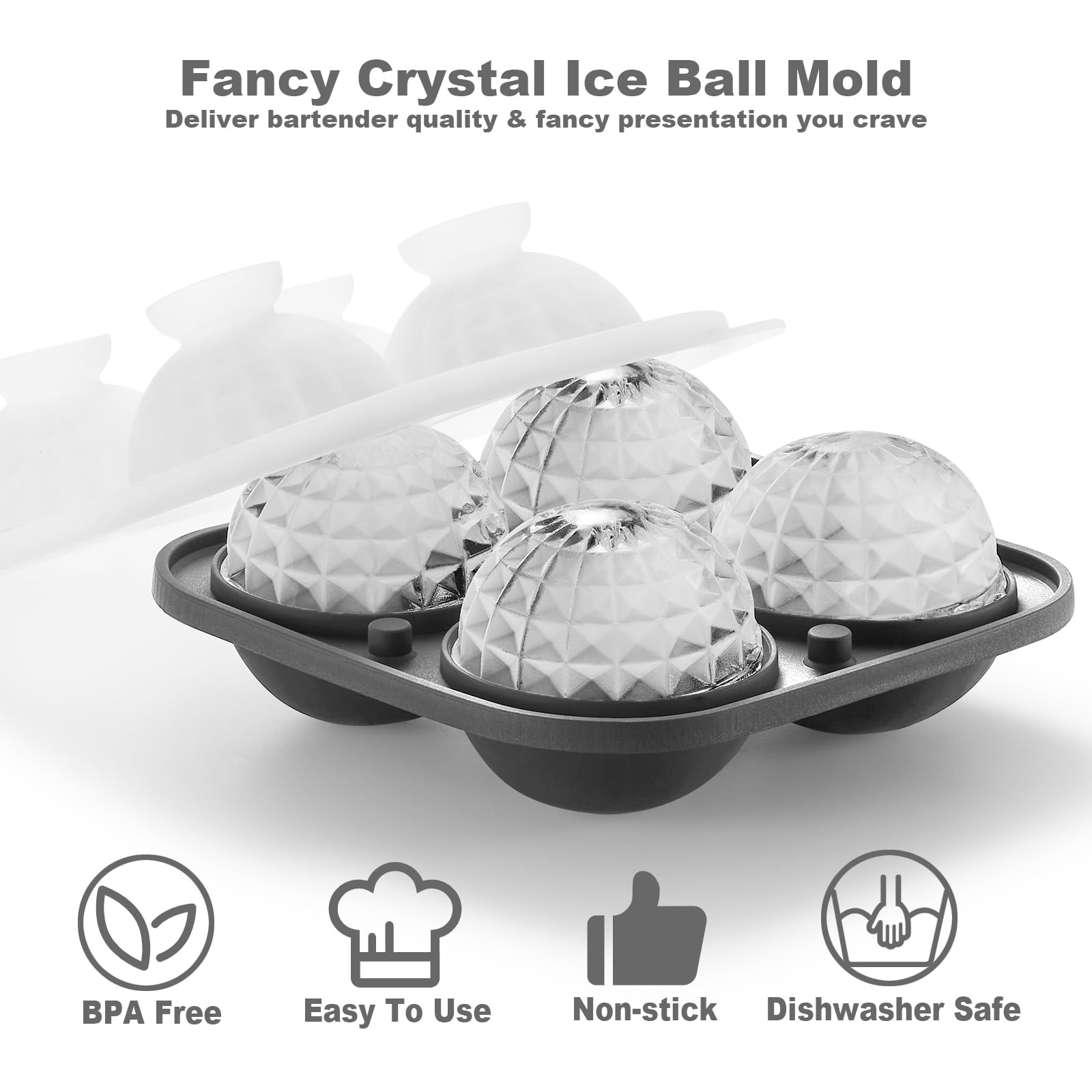 3D Ball Crystal Ice Cube Tray