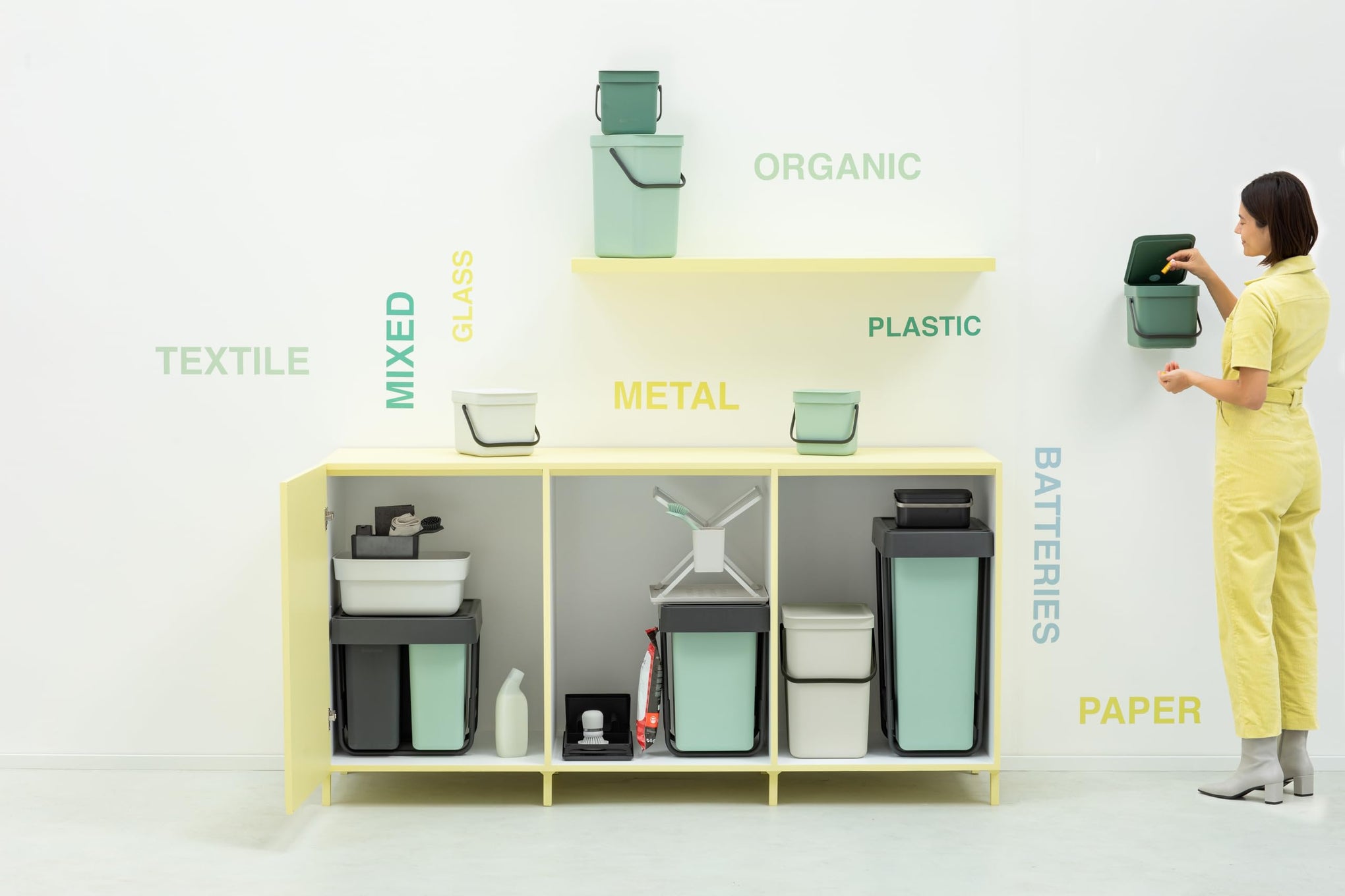 Sort & Go Kitchen Countertop Food Scraps Compost Bin