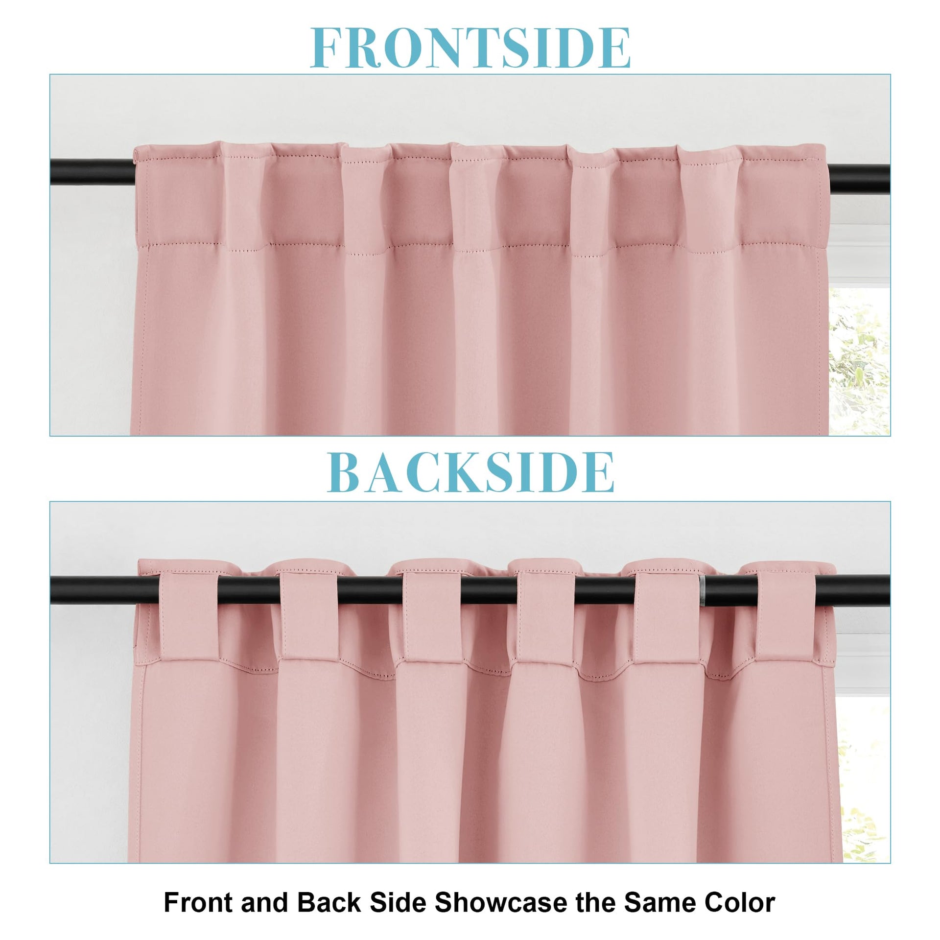 Blackout Curtains for Bedroom Living Room 84 inches Long (2 Count)