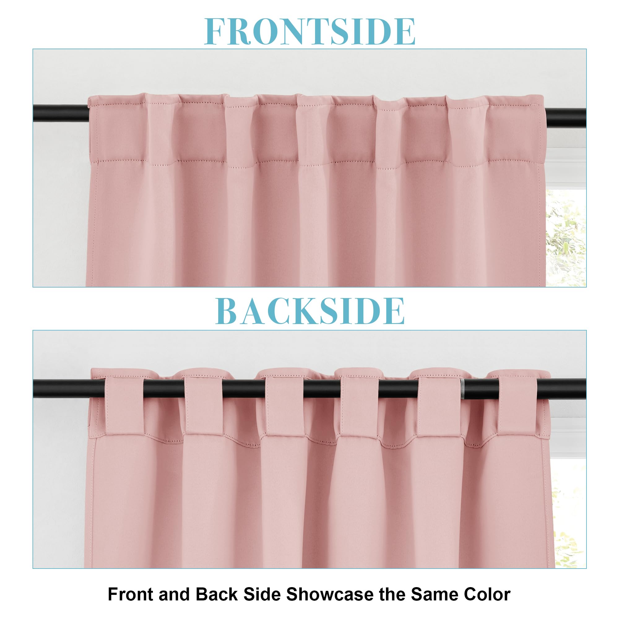 Blackout Curtains for Bedroom Living Room 84 inches Long (2 Count)
