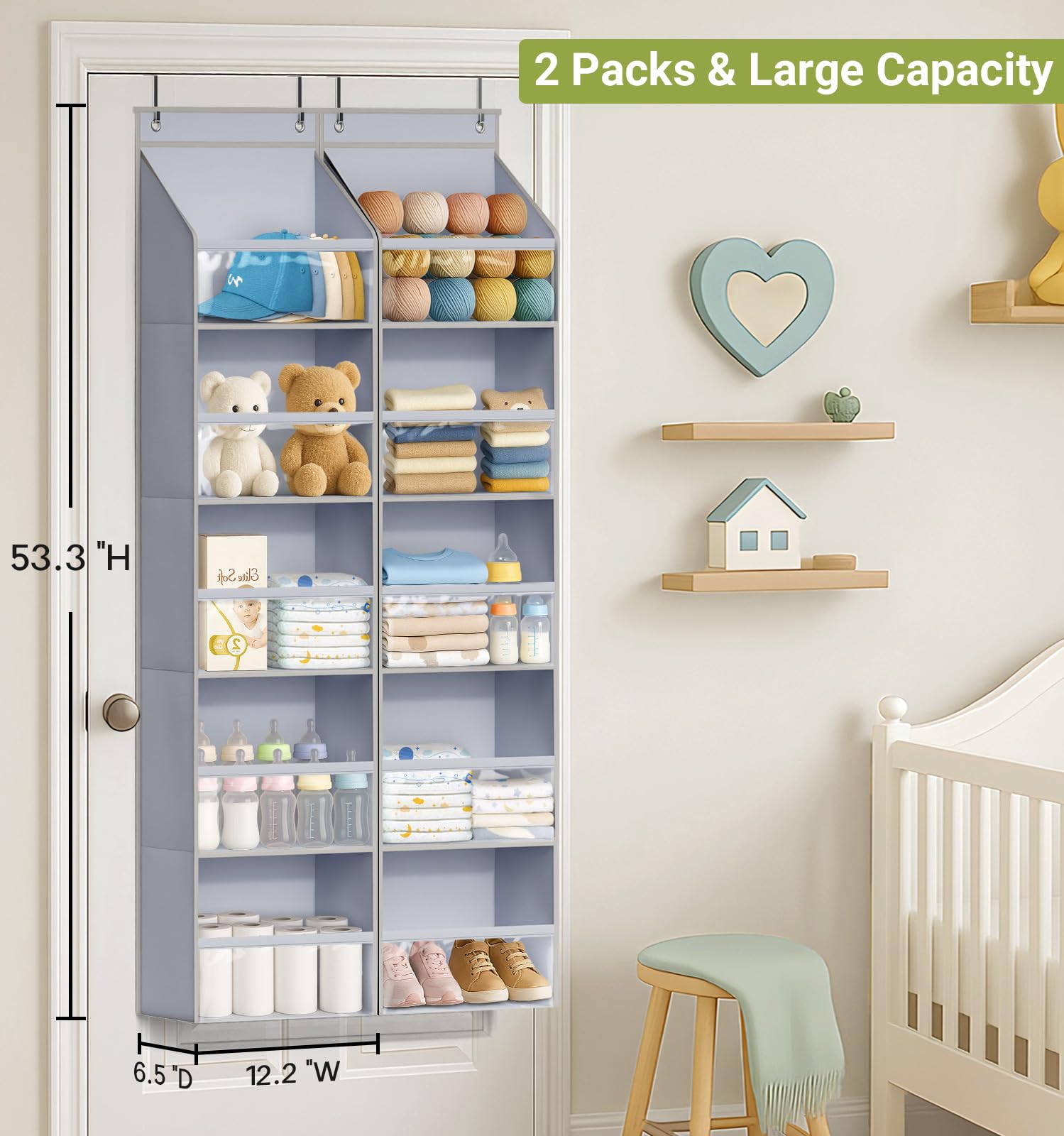 2 Pack Over the Door Organizer (12.49 Count)