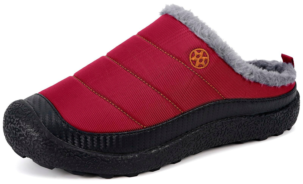 Womens Mens House Slippers Outdoor Winter Shoes Red