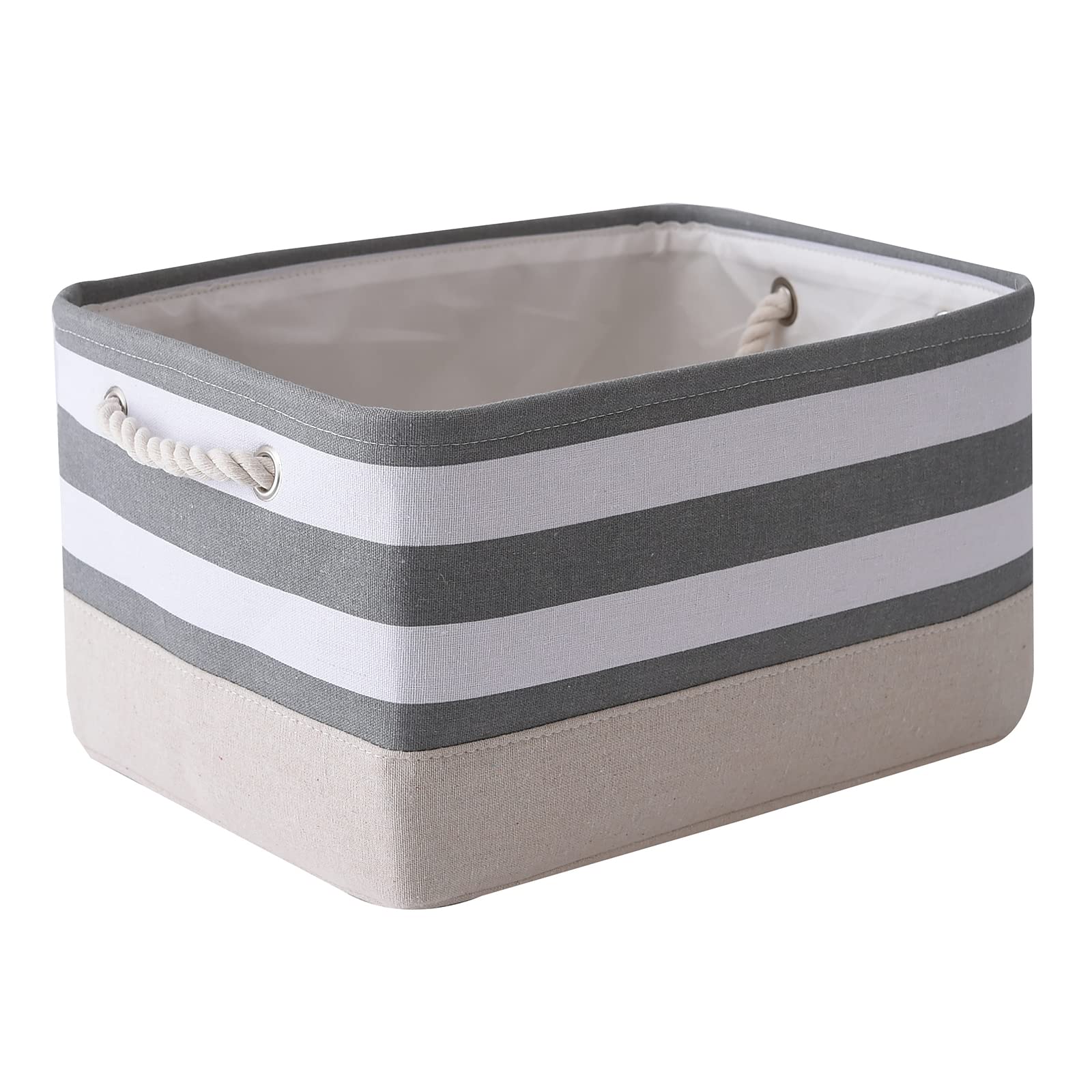 Storage Basket Fabric Basket with Handles Dog Toy Basket Cloth Storage Bin Shelf Basket Decorative Storage Basket Shoe Basket Gift Basket