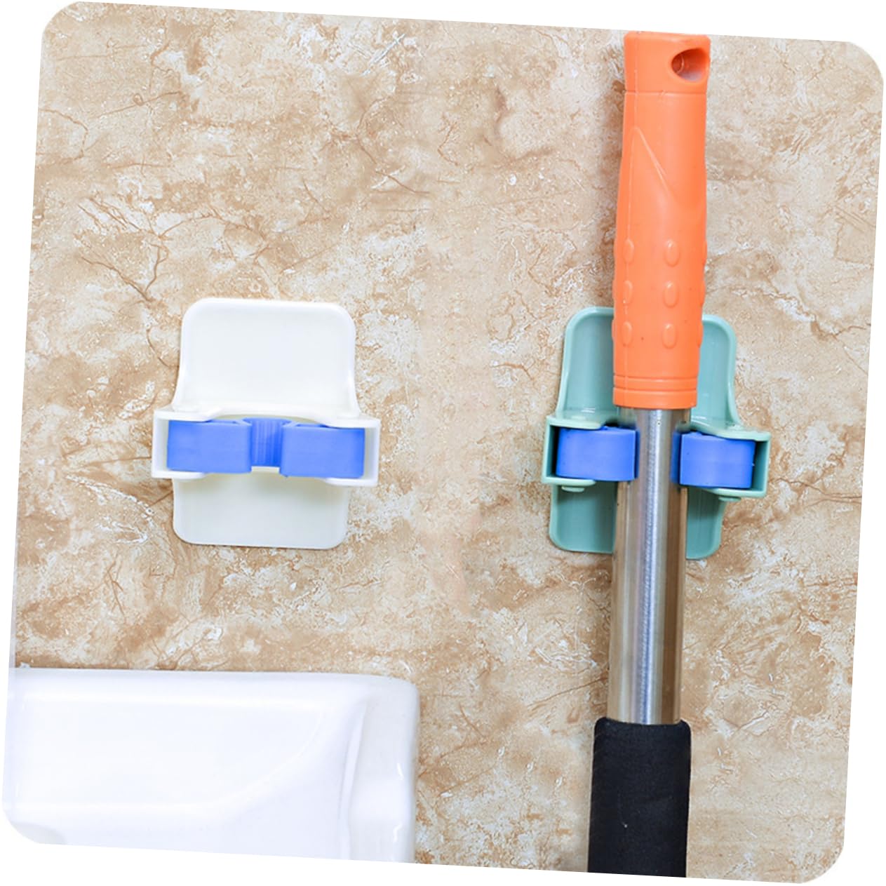 2pcs Broom and Mop Holder Clip Strong Self