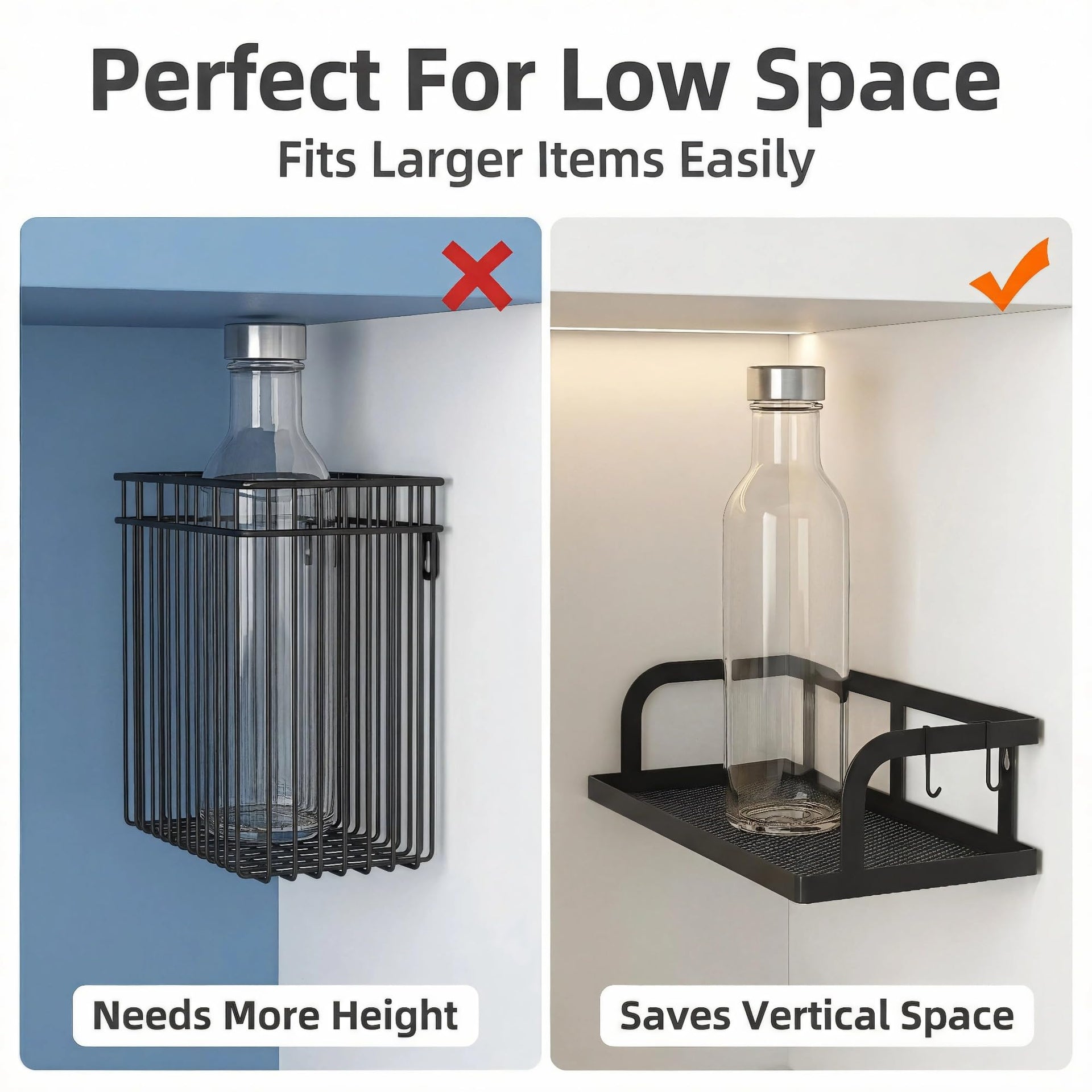 2 Pack 16.5" Extra Long Slim Hollowout Shower Caddy (2 Count)