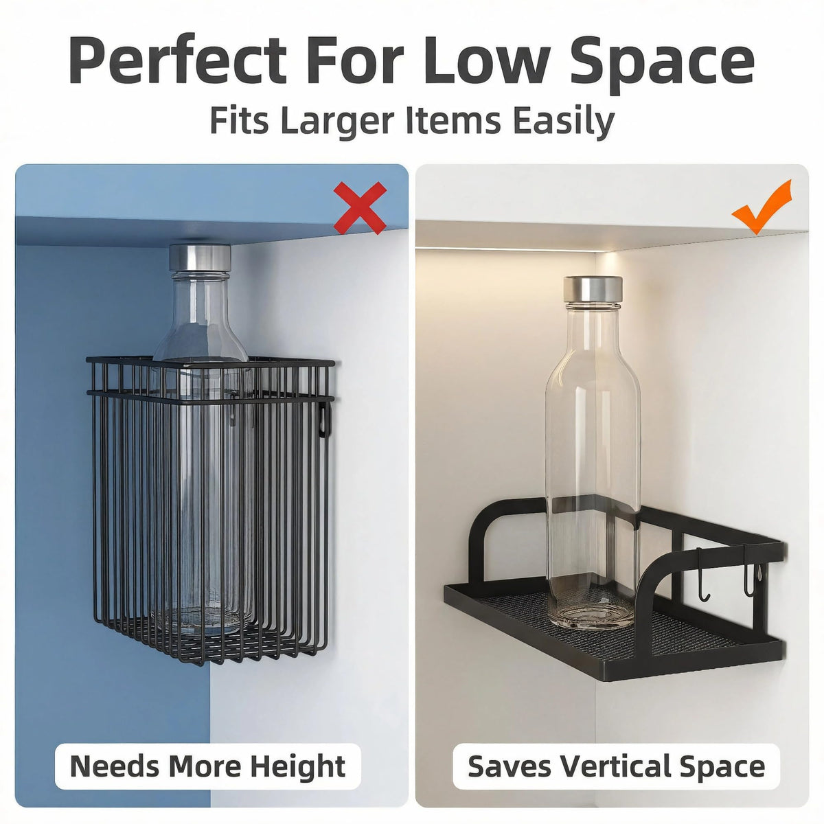 2 Pack 16.5" Extra Long Slim Hollowout Shower Caddy (2 Count)
