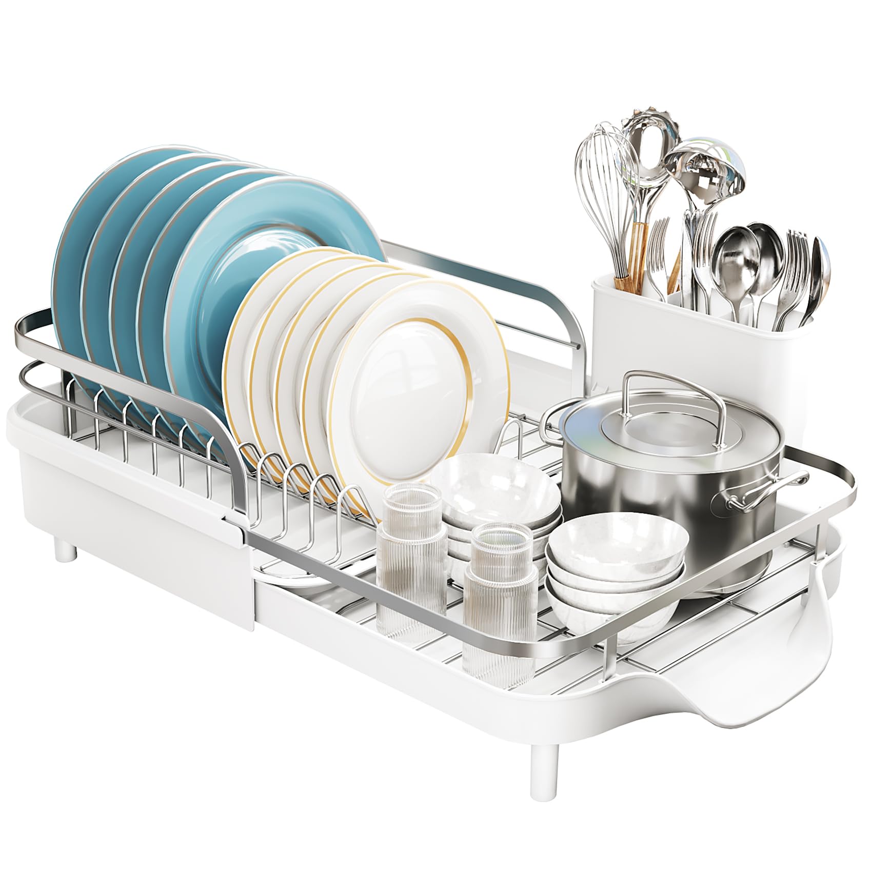 Expandable Dish Drying Rack for Kitchen Counter