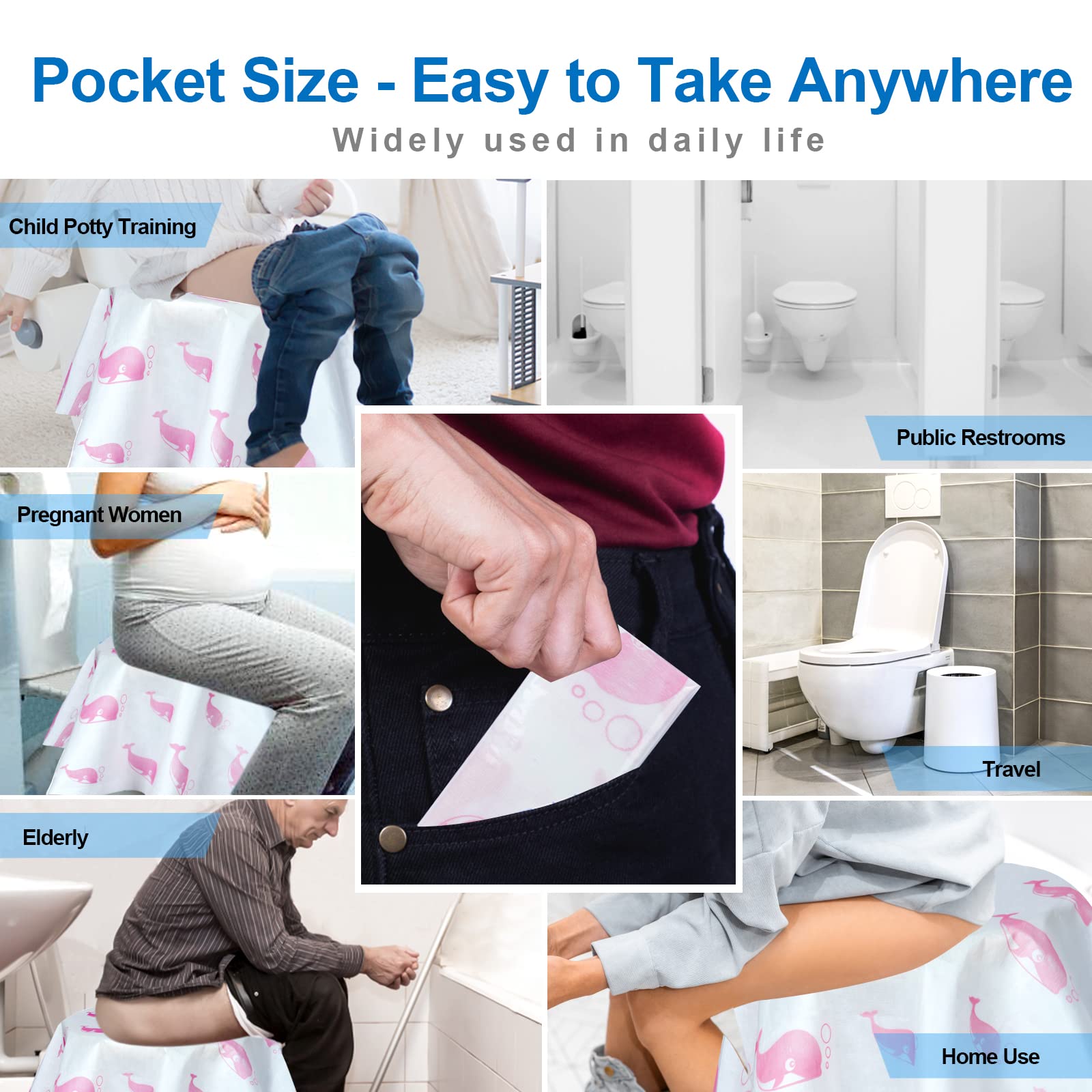 21 Pack Toilet Seat Covers Disposable