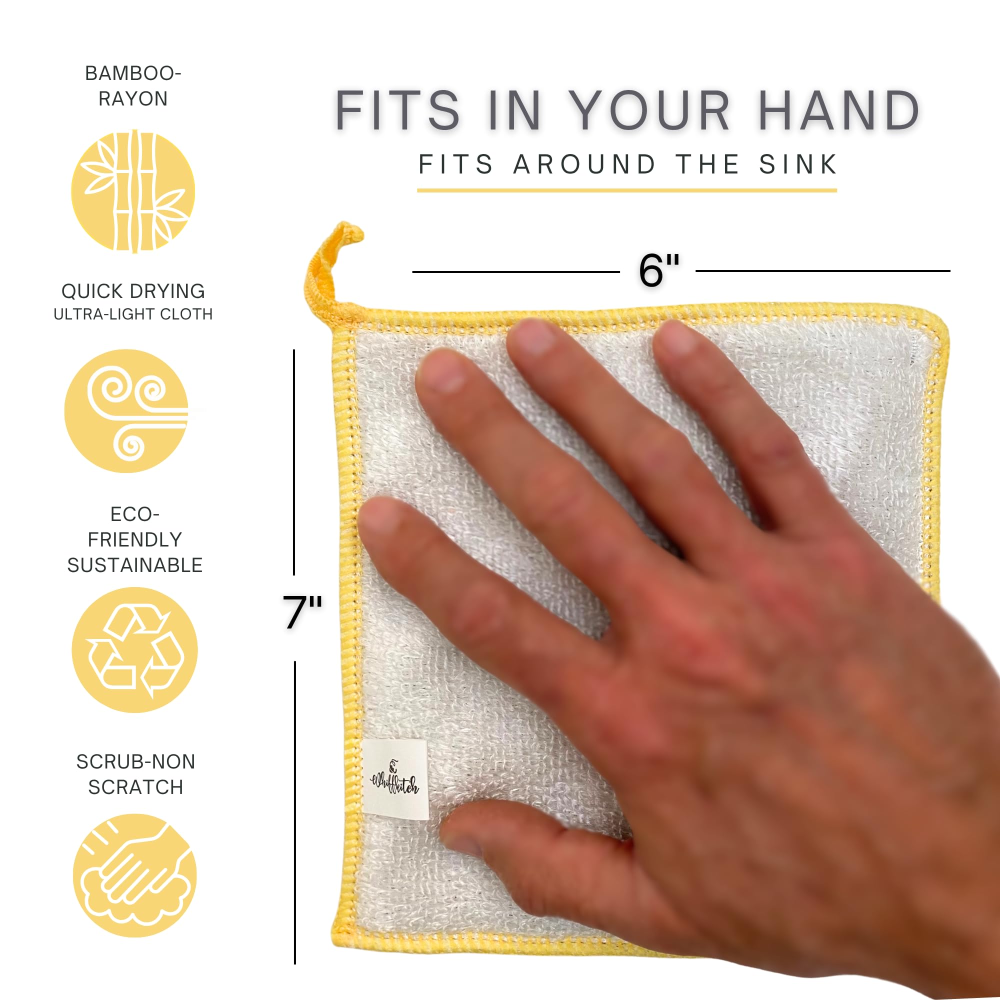 Scrubbing Dishcloths 2ply Mesh Scrub Reusable Dishrag 6pk 6x7in