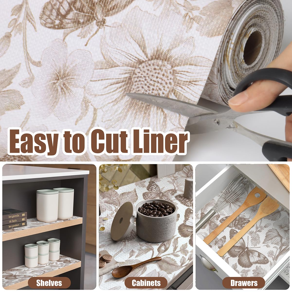 Non Adhesive Shelf Liner Drawer & Cabinet Liner 12in x 16.4ft