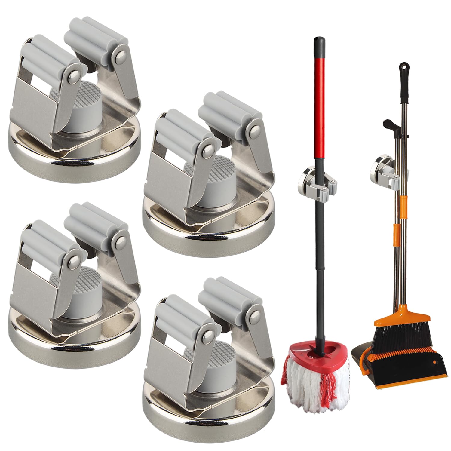 Magnetic Broom Holders (4 Count)