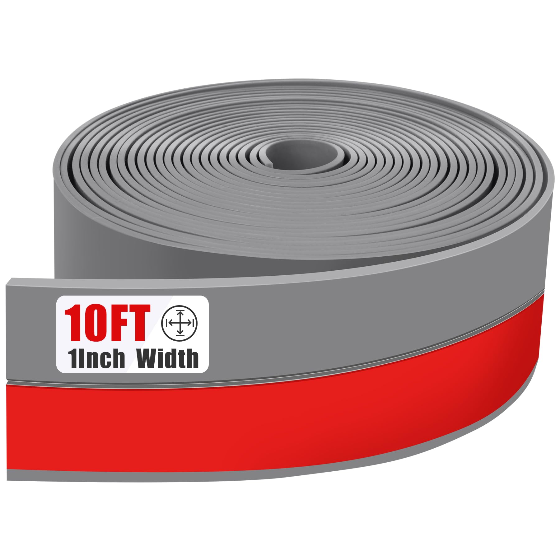 Draft Seal Tape for Doors and Windows 1 in x 10 Ft Silicone Weather Stripping Extra Thick 2mm Door Seal Strip with Strong Adhesive Draft Insulation Stopper Side Seal