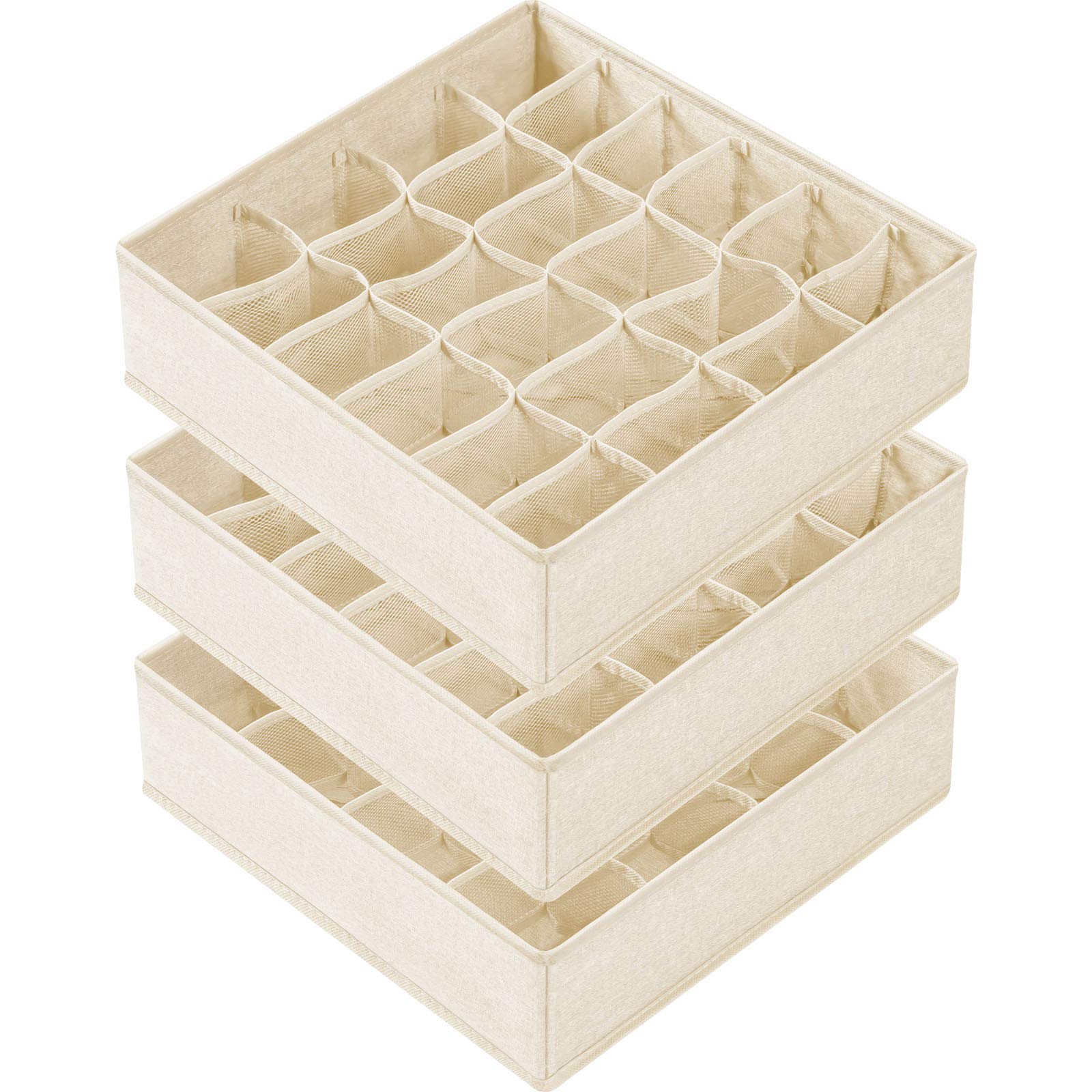 3 Pack Sock Underwear Drawer Organizer Dividers (3 Count)