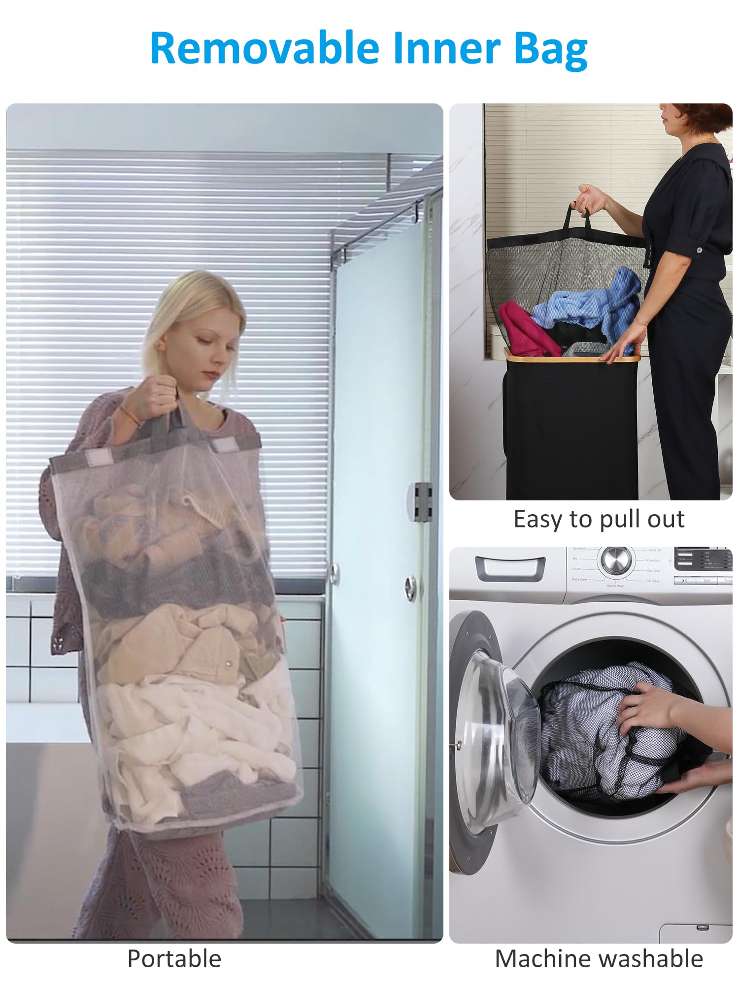 Laundry Basket with Wheels