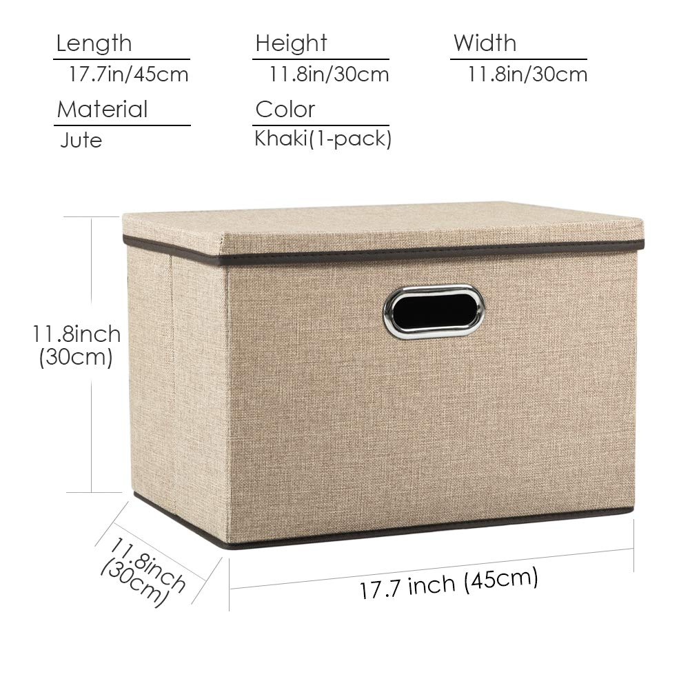 Large Collapsible Storage Bins with Lids [1