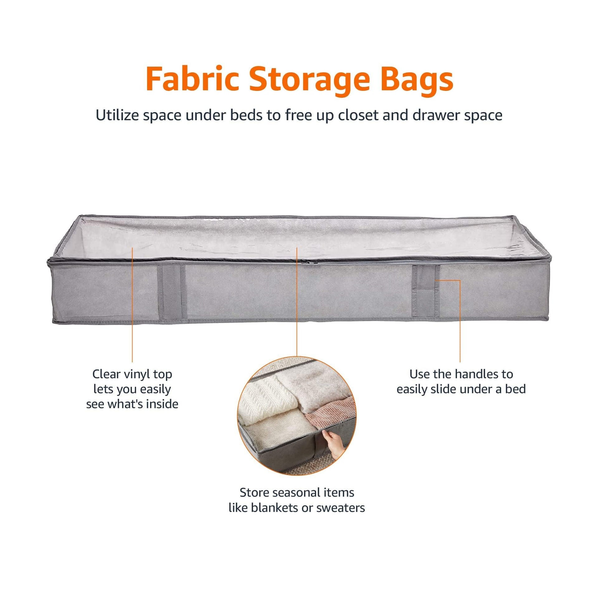 Under Bed Storage Bags for Clothes and Blankets (2 Count)