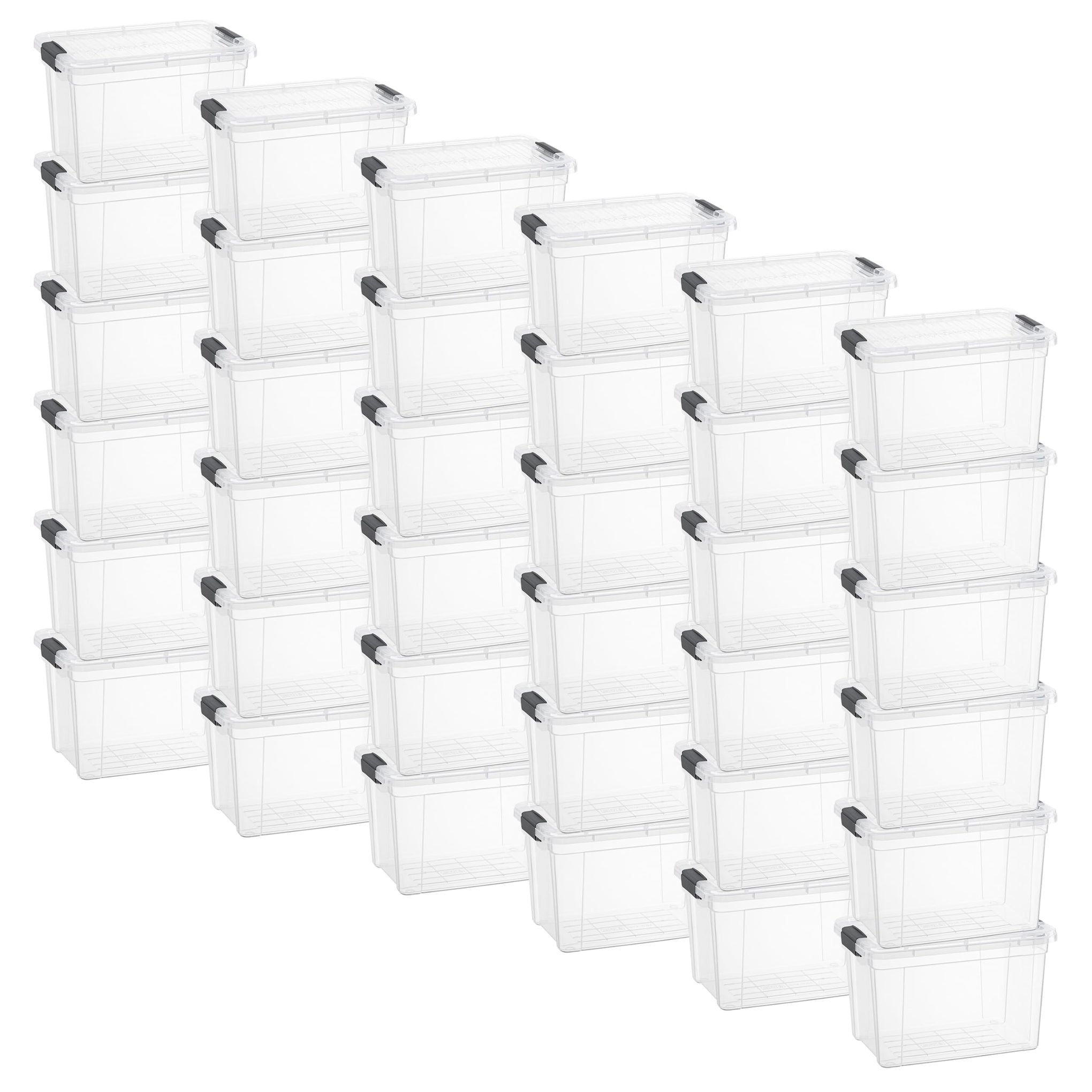 8.7 Quart Clear Plastic Storage Boxes with Lids (36 Count)