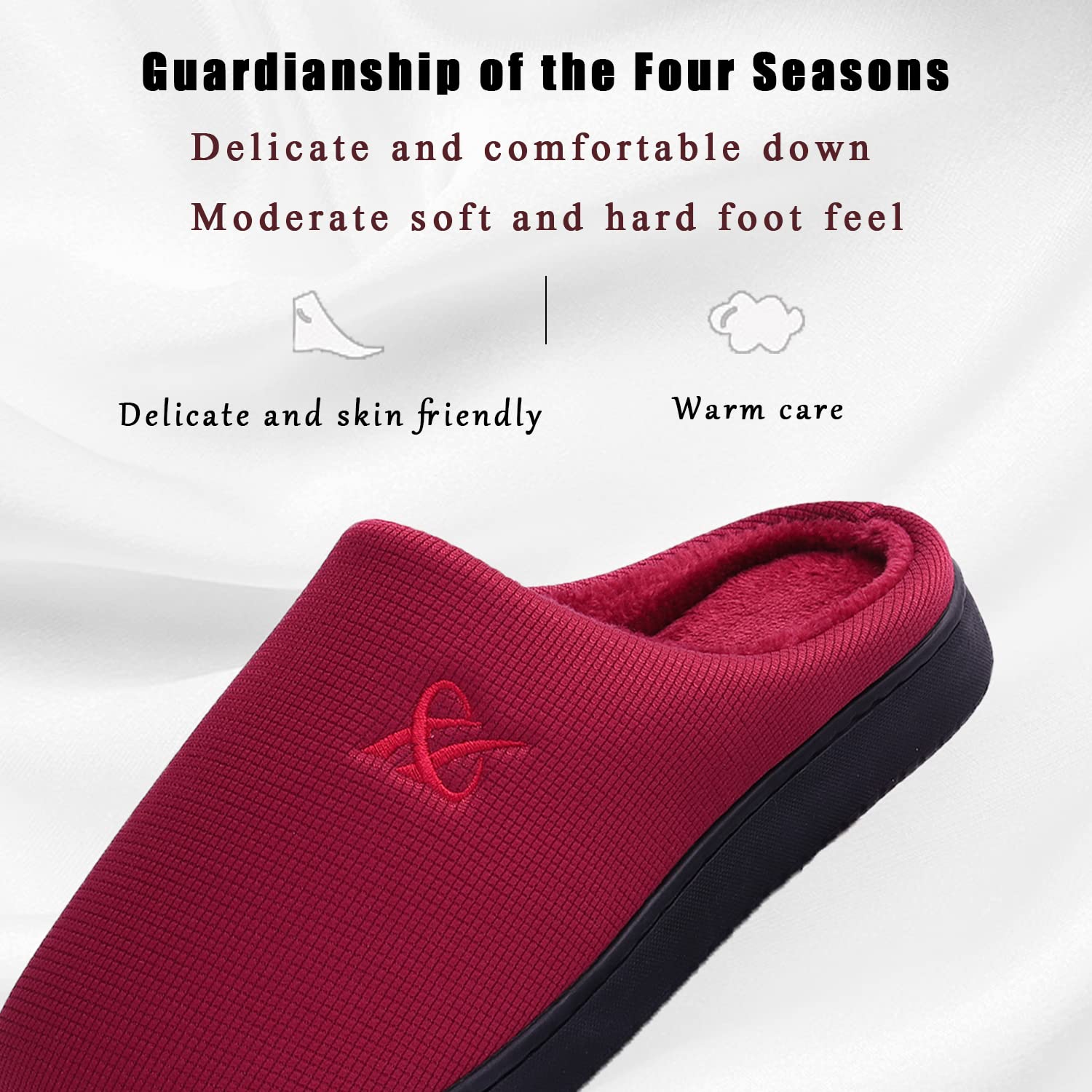 Memory Foam Cotton Slippers Couple Style Men's and Women's House Casual Shoes