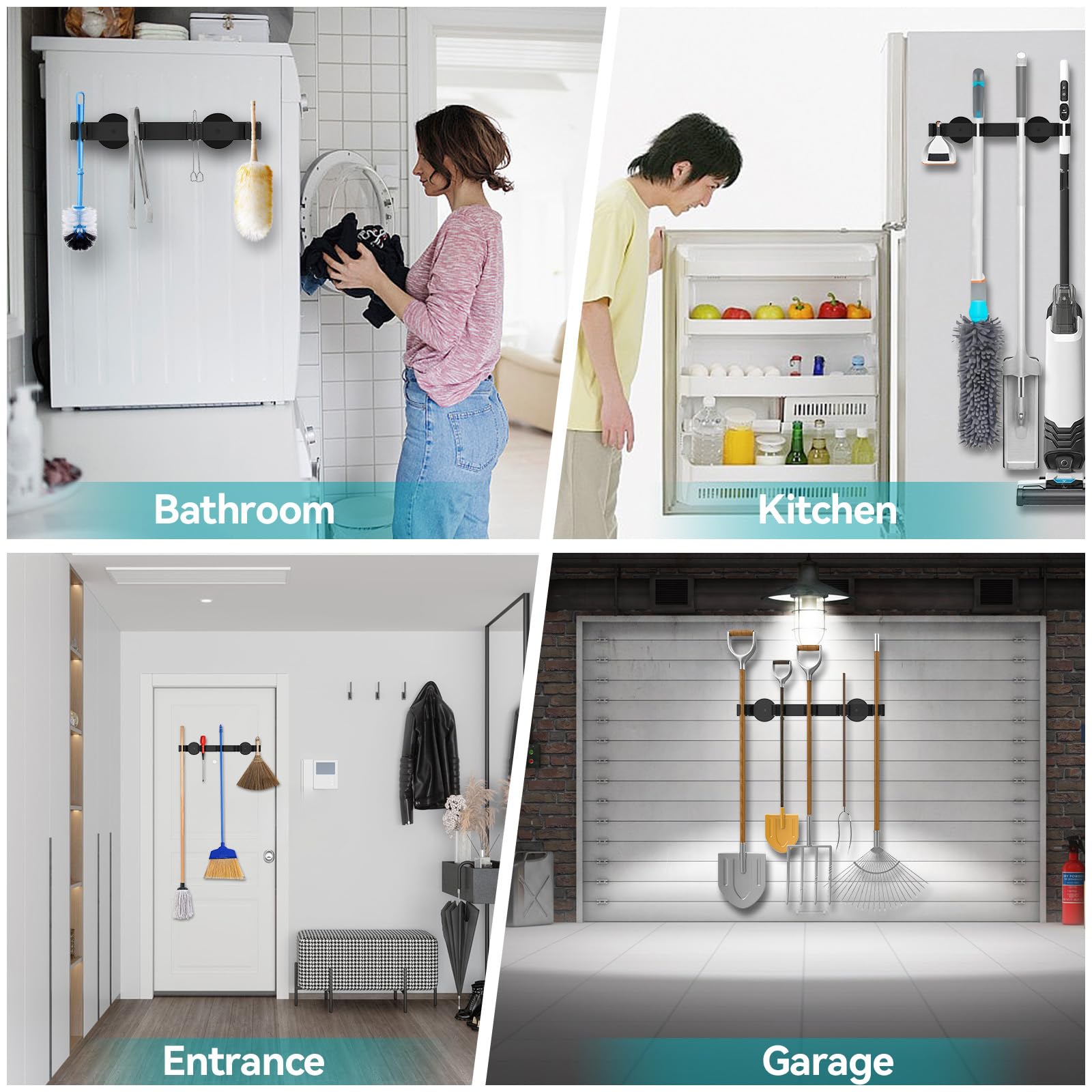 Magnetic Mop Broom Holder