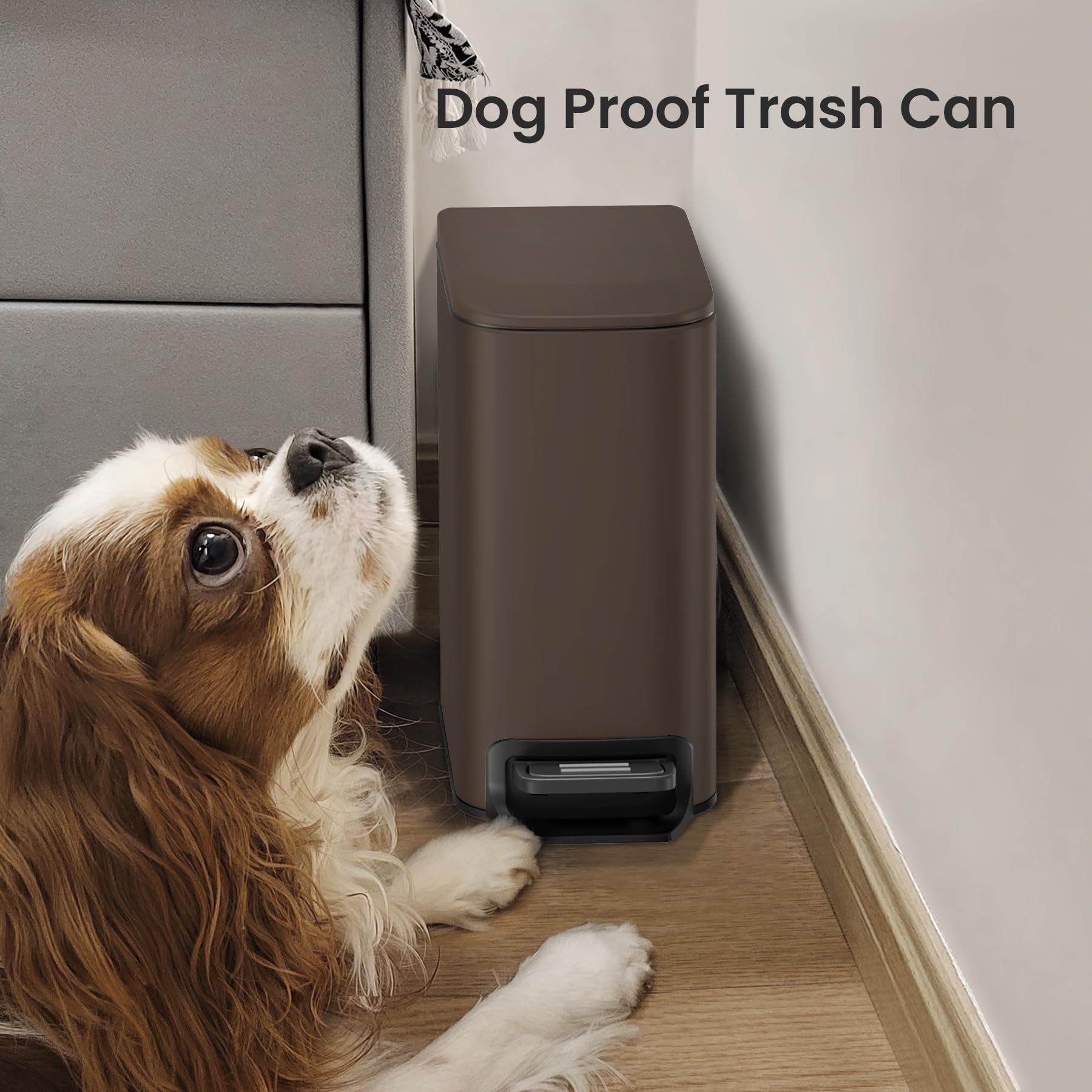Small Bathroom Trash Can with Lid