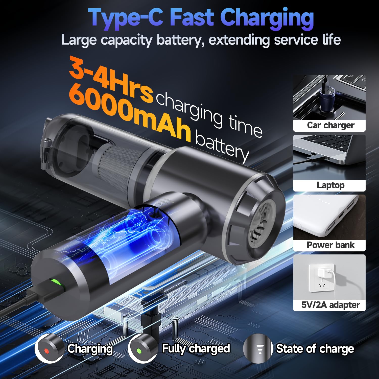 Car Vacuum Portable Cordless