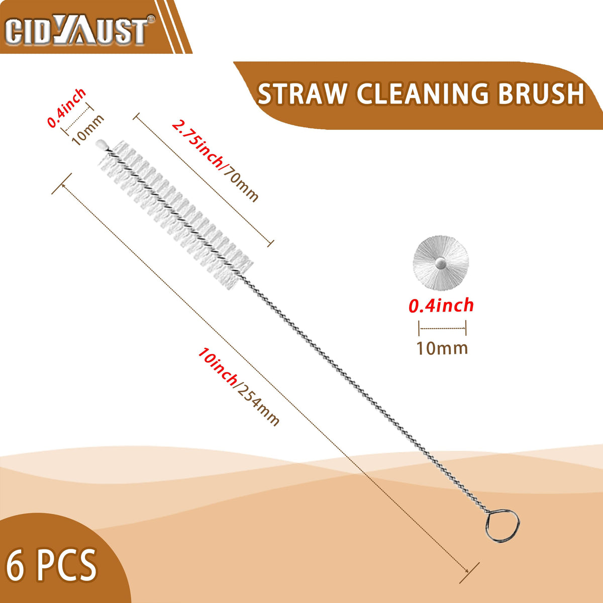 Straw Cleaner Brush Extend 10