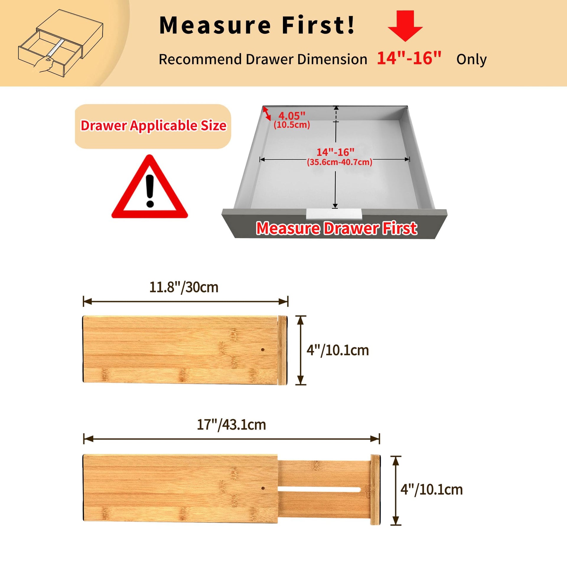 Bamboo Drawer Organizer