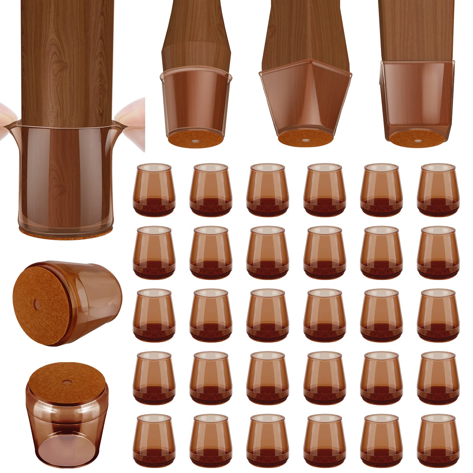 Silicone Chair Leg Floor Protectors (32 Count)