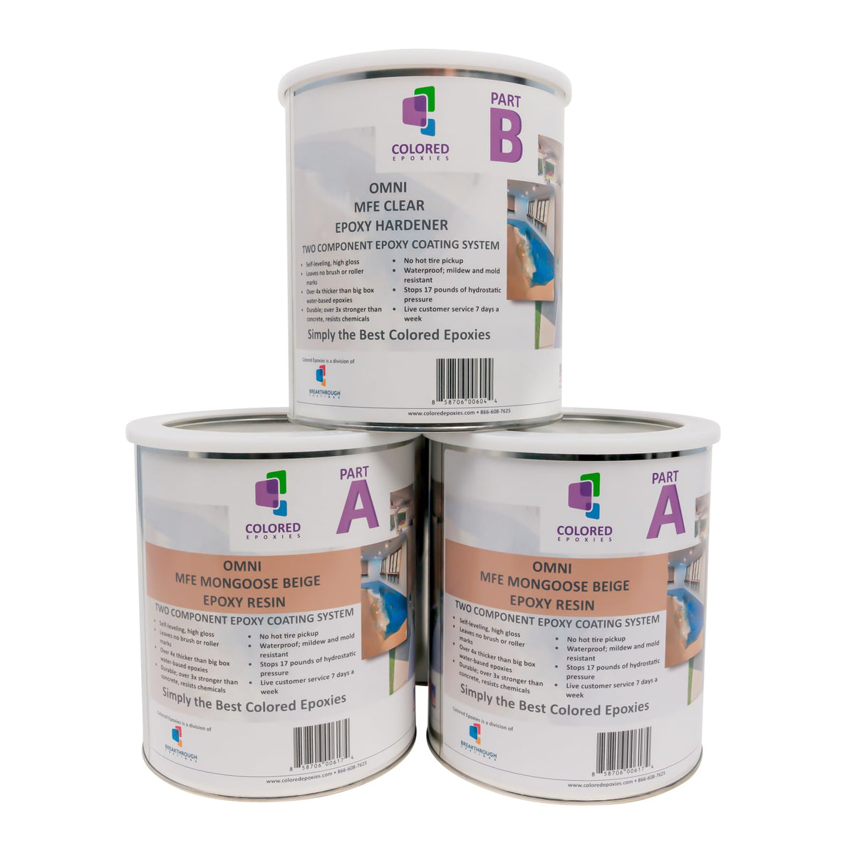 10022 Light Beige Epoxy Resin Coating Made with Beautiful and Vibrant Pigments (1920 Fl Oz)