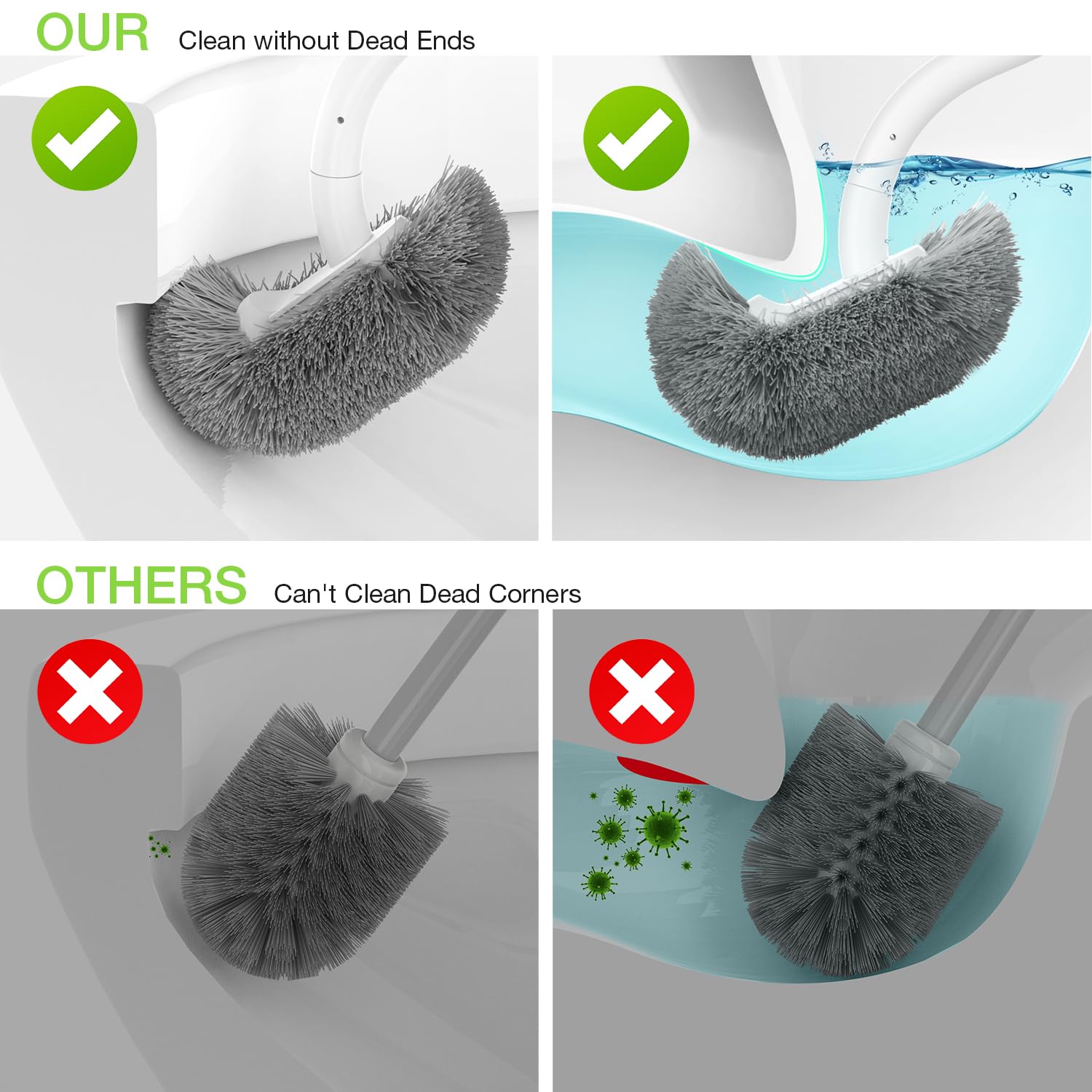 Bamboo Toilet Brush Set
