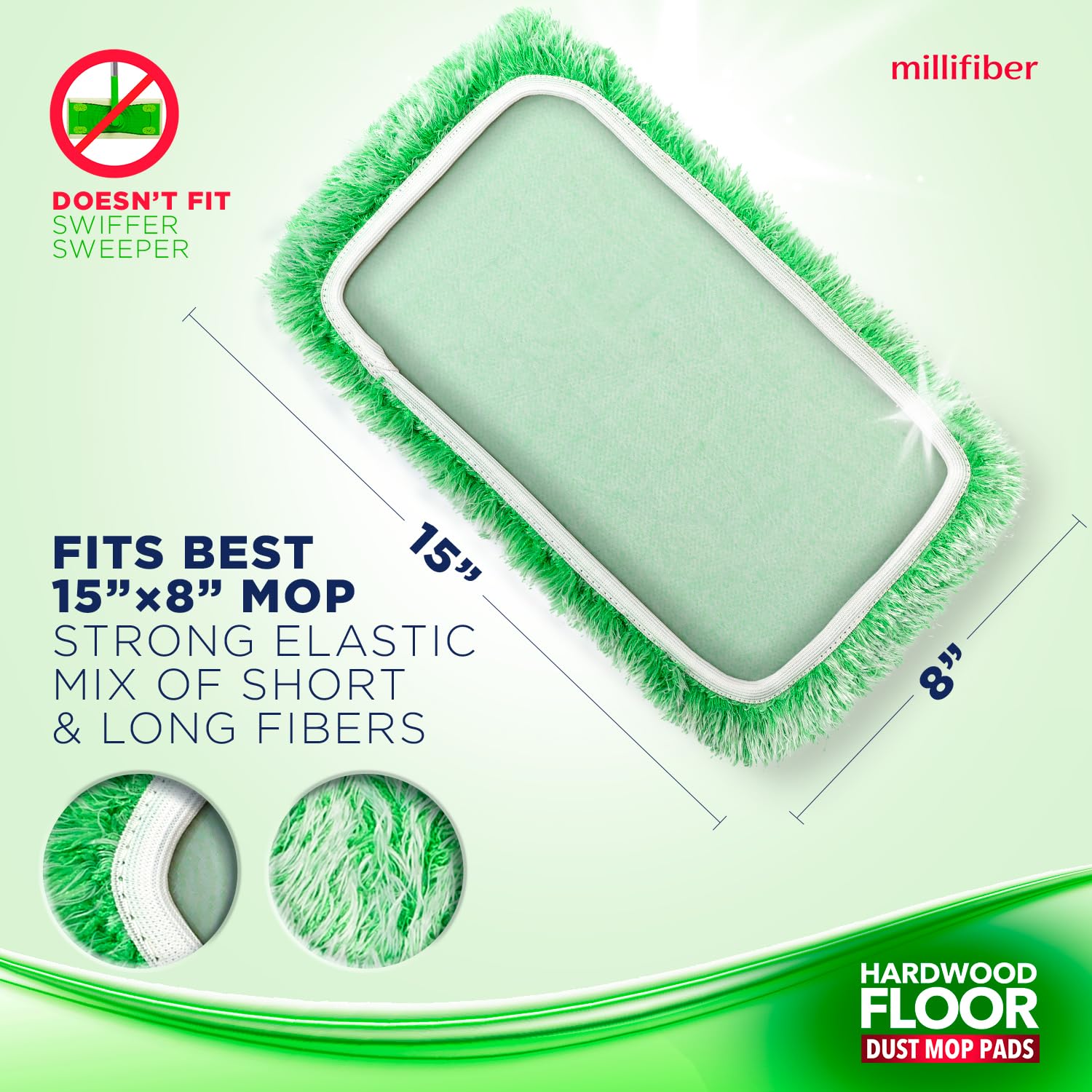 Floor Duster Refills 15x8 Inches (3 Count)