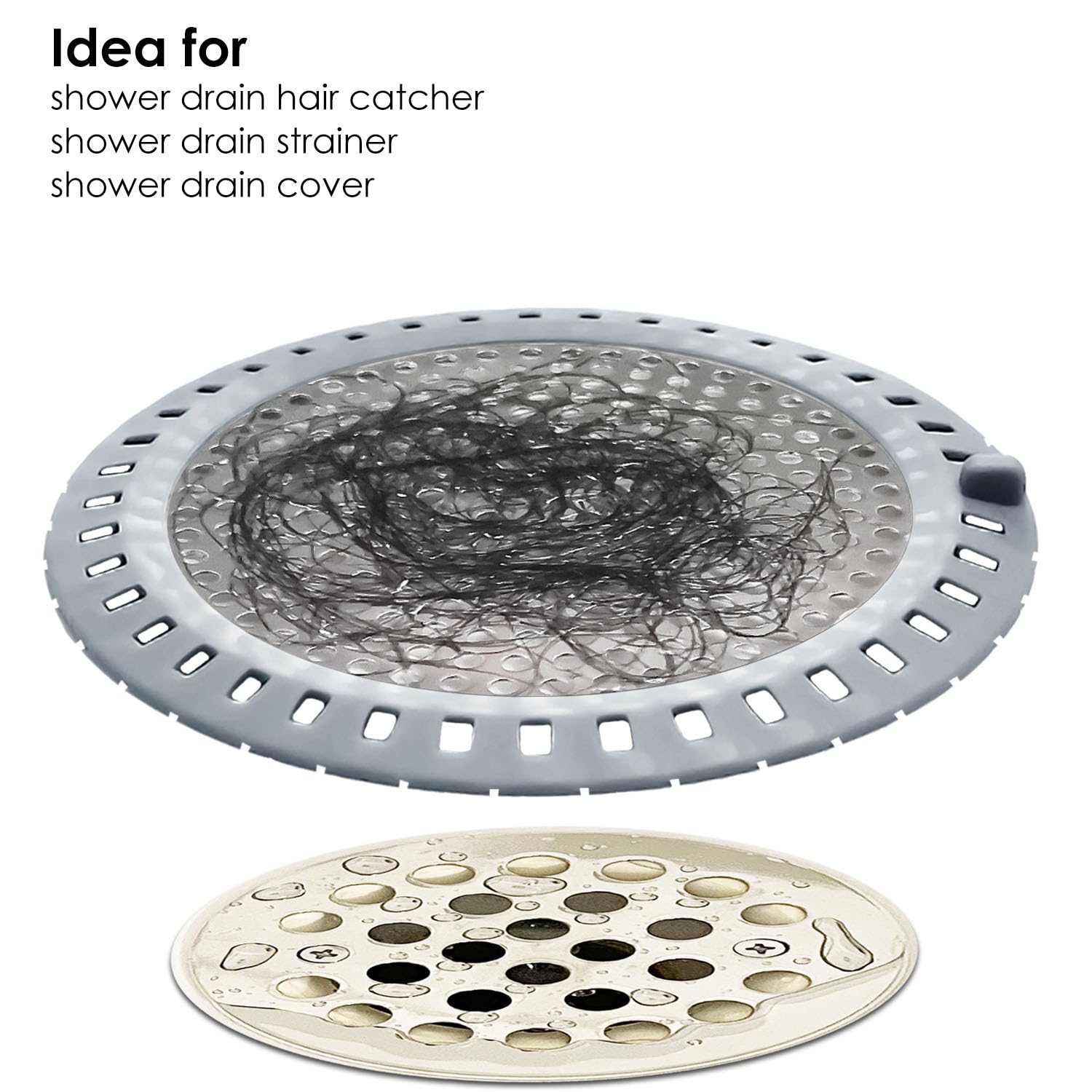 2PCS Shower Drain Hair Catcher (2 Count)