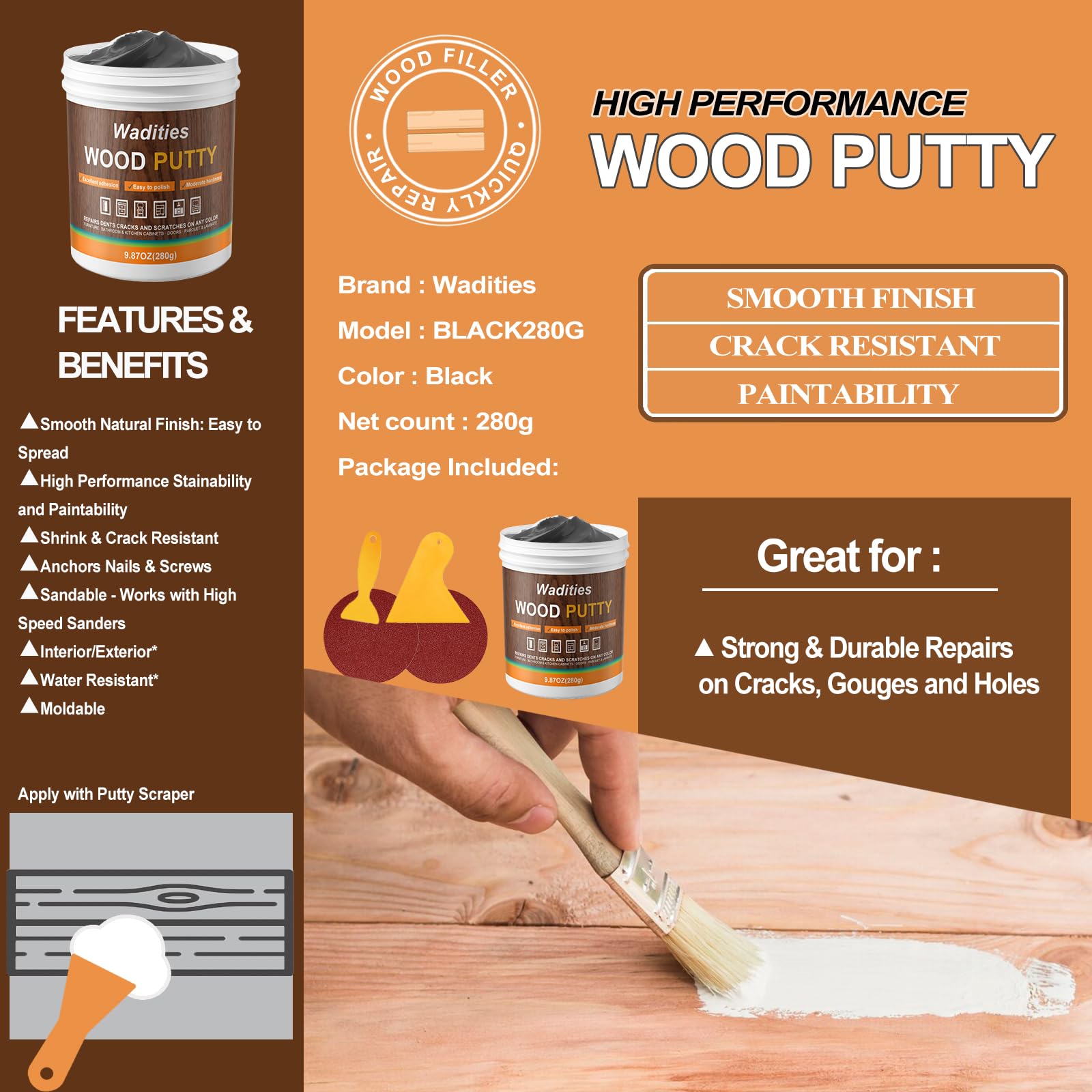 Black Wood Filler (9.87 Ounce)