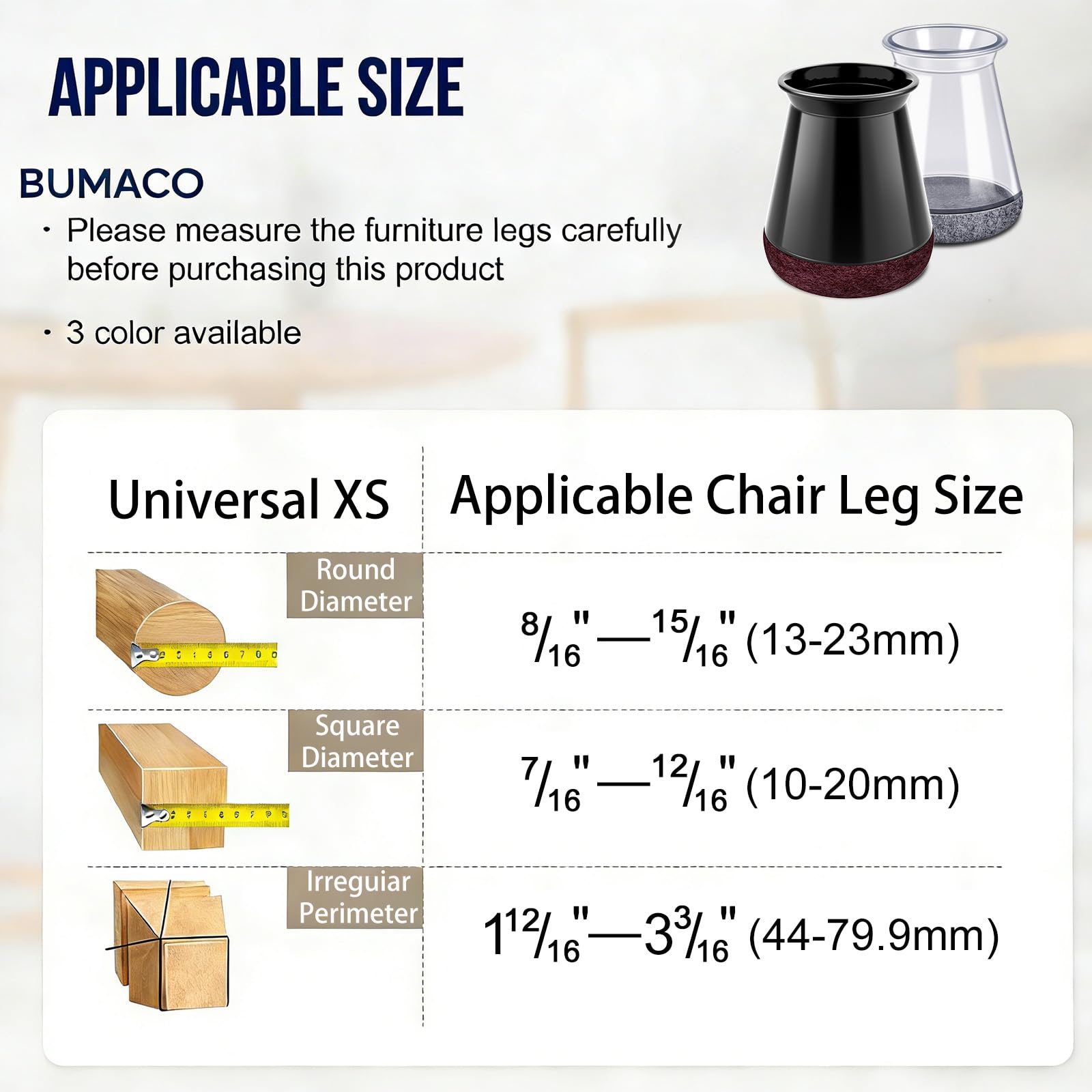 Chair Leg Floor Protectors for Hardwood Floors Anti (20 Count)