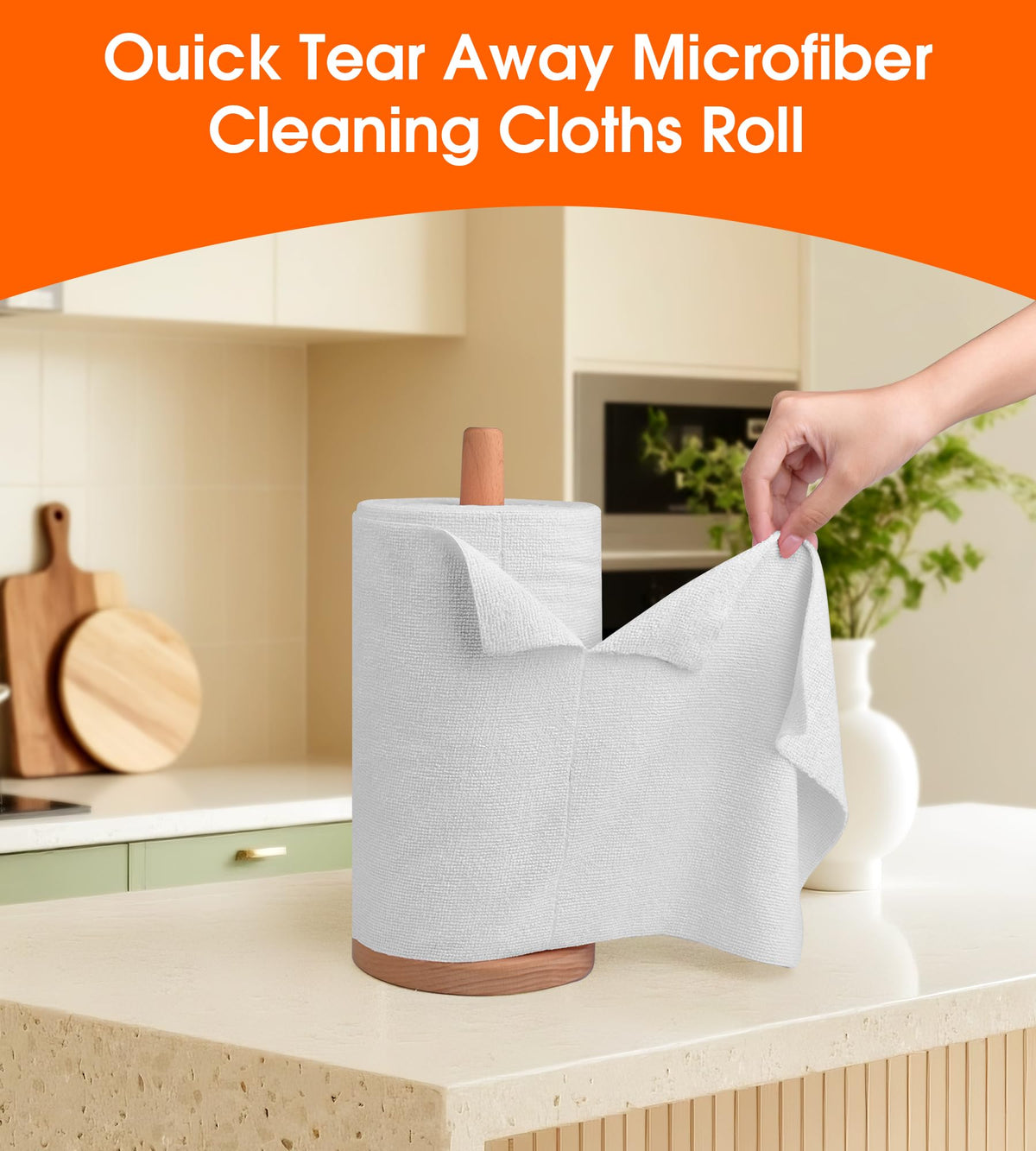 Microfiber Cleaning Cloth Roll (100 Count)