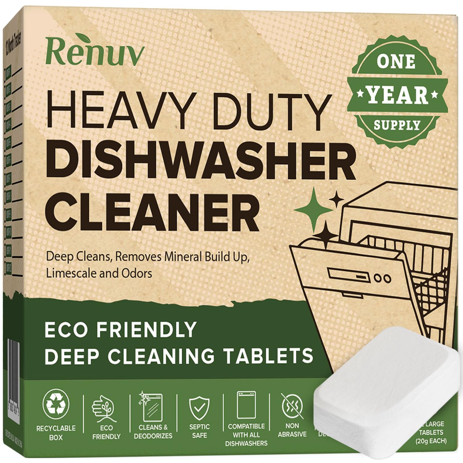 Dishwasher Cleaner + Washing Machine Cleaner Bundle (18 Count)