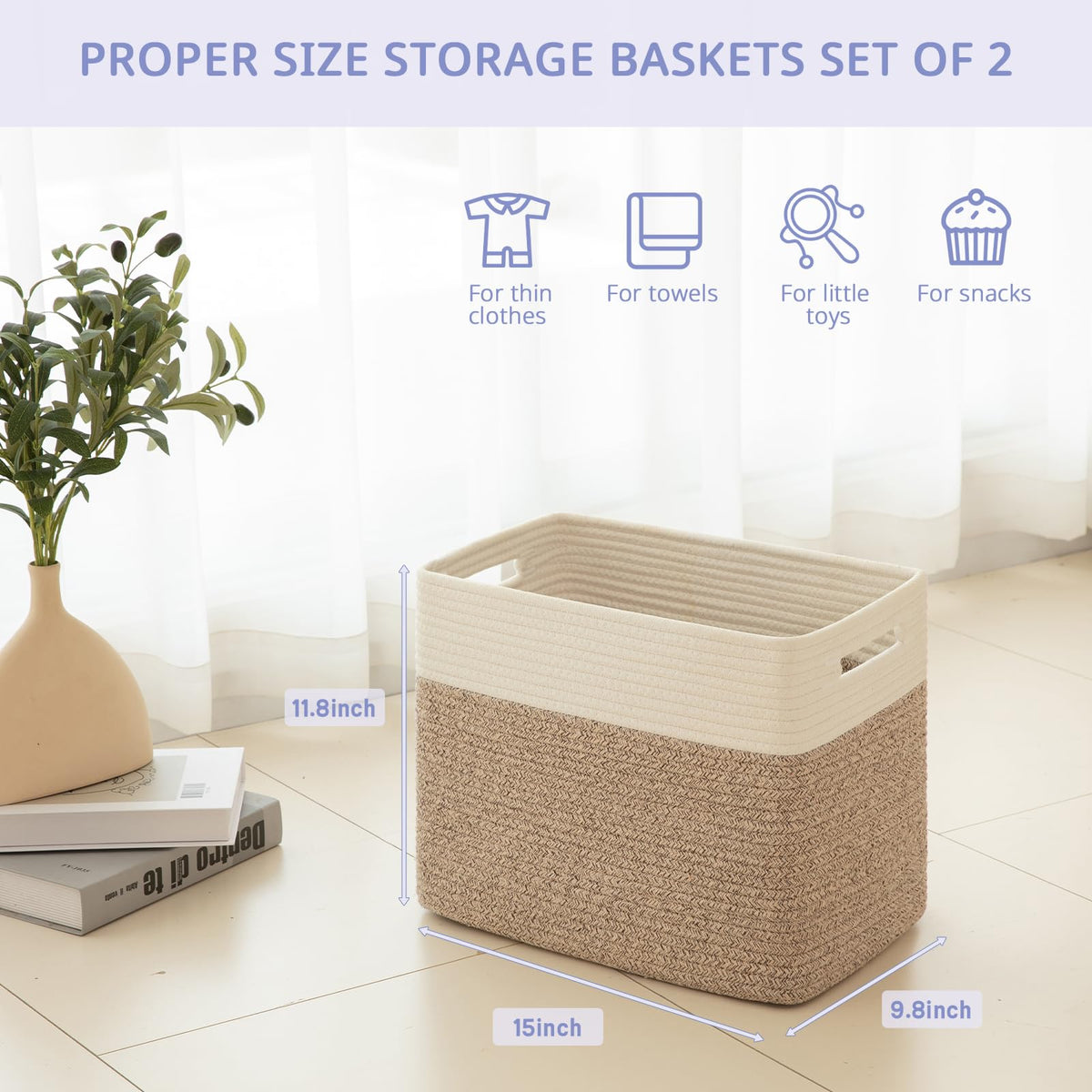 Storage baskets for Shelf (2 Count)