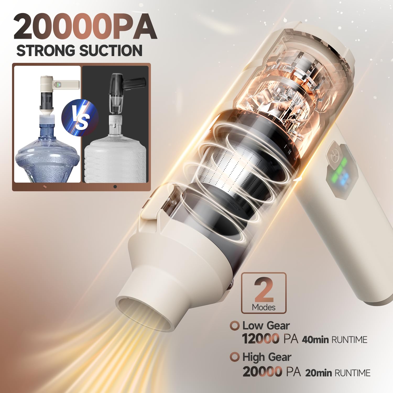 Car Vacuum Handheld Car Vacuum Cleaner Cordless with Brushless Motor