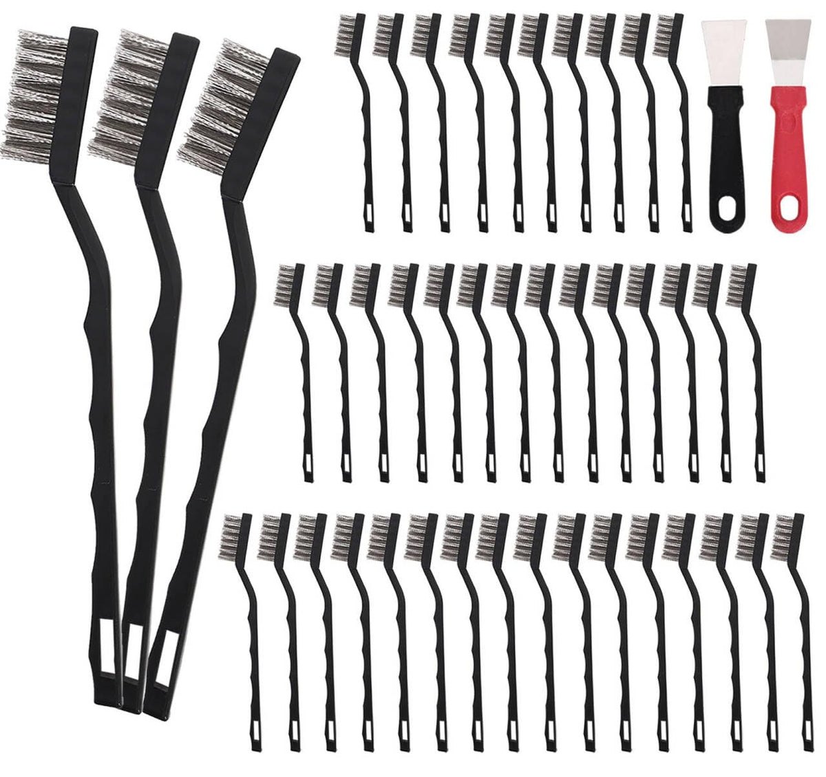 40 Pcs Mini Wire Brush Stainless Steel Brush Set (40 Count)