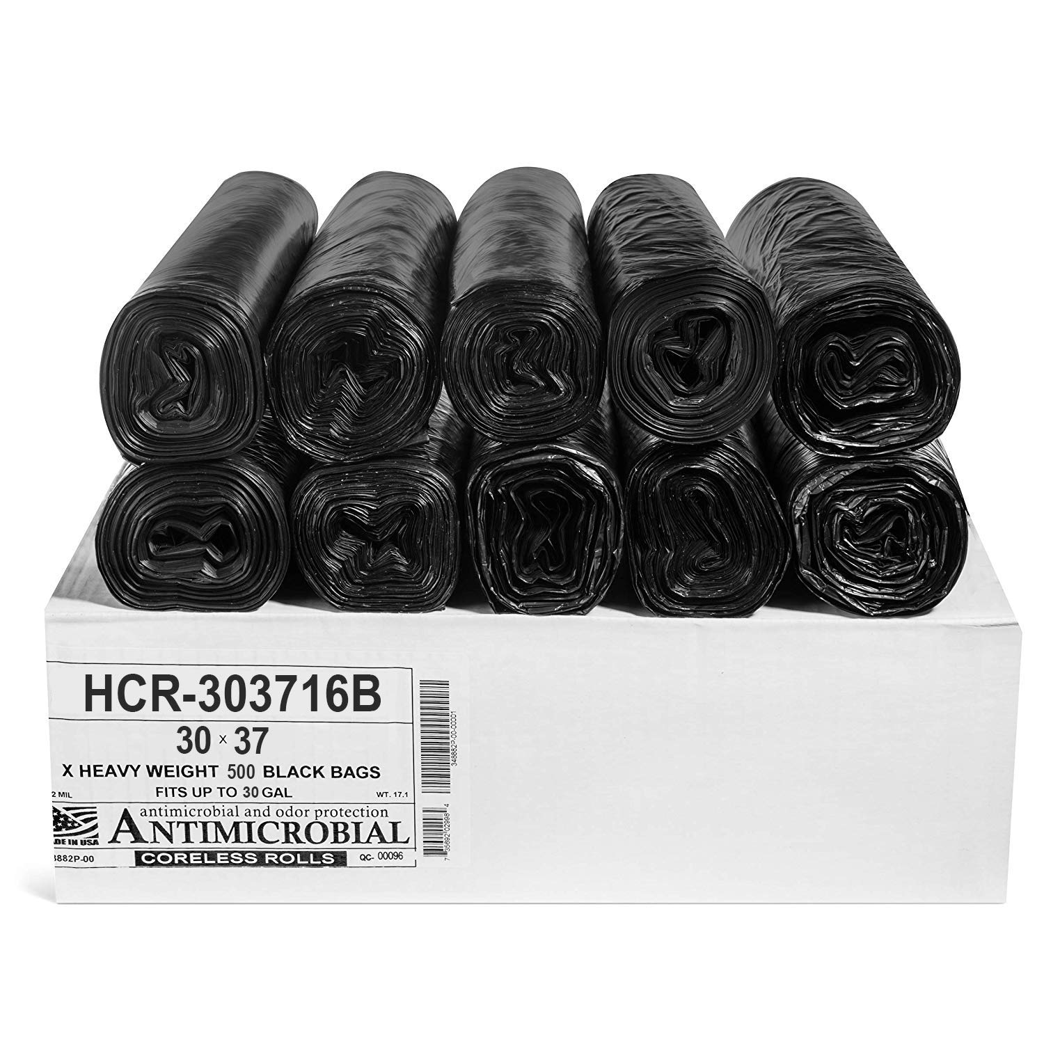 30 Gal Black Trash Bags (500 Count)