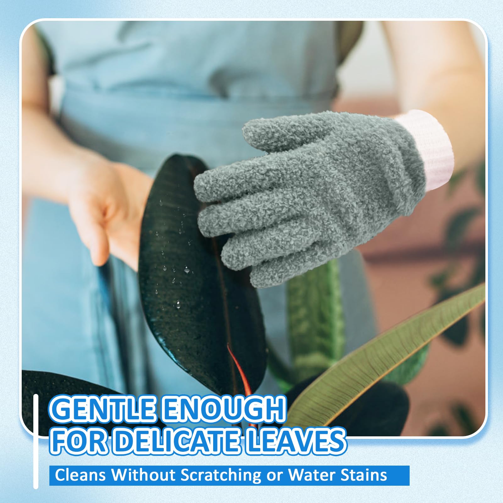 Microfiber Dusting Gloves House Cleaning Glove for Blinds (4 Count)