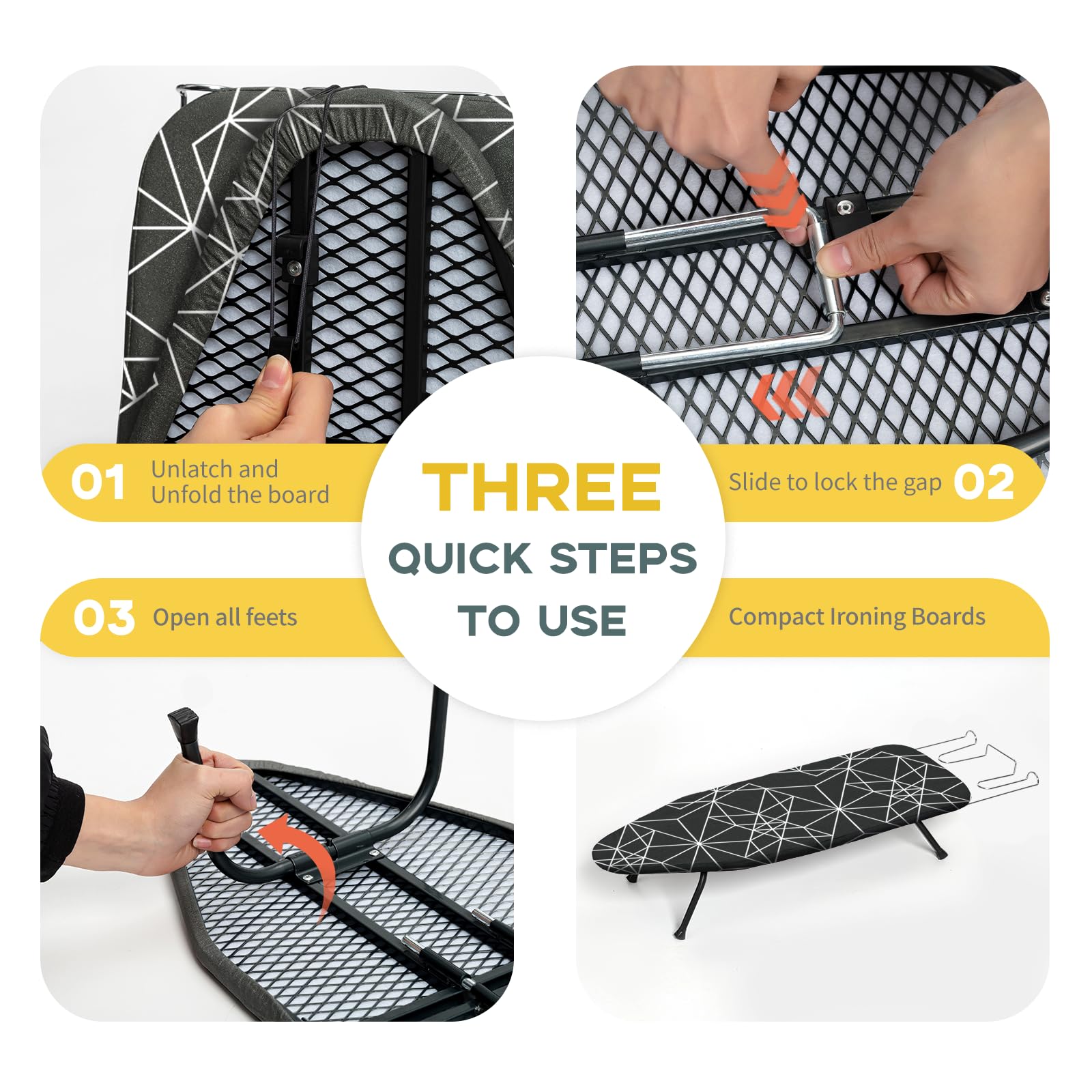 Small Ironing Board Tabletop Foldable
