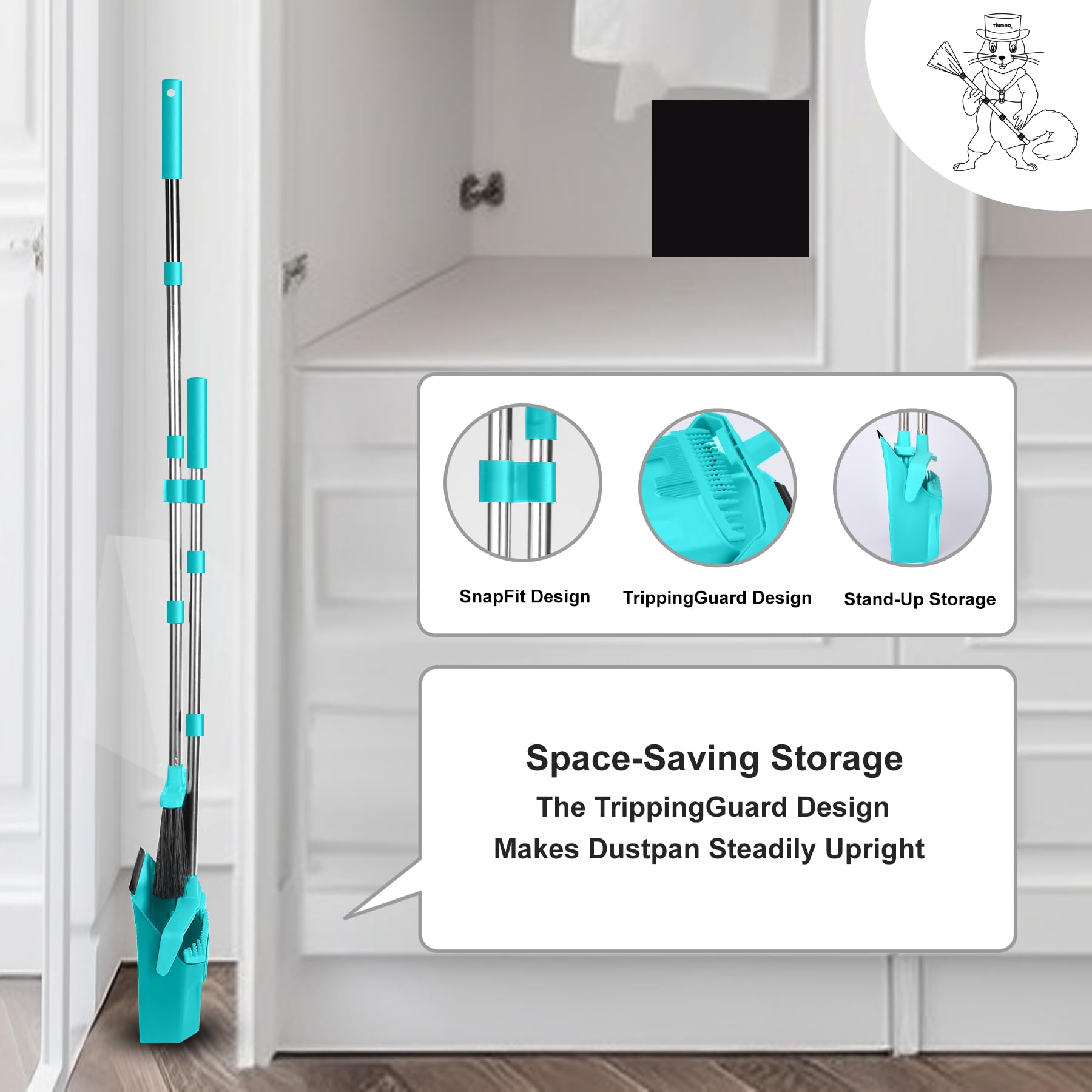 Broom and Dustpan Set for Home