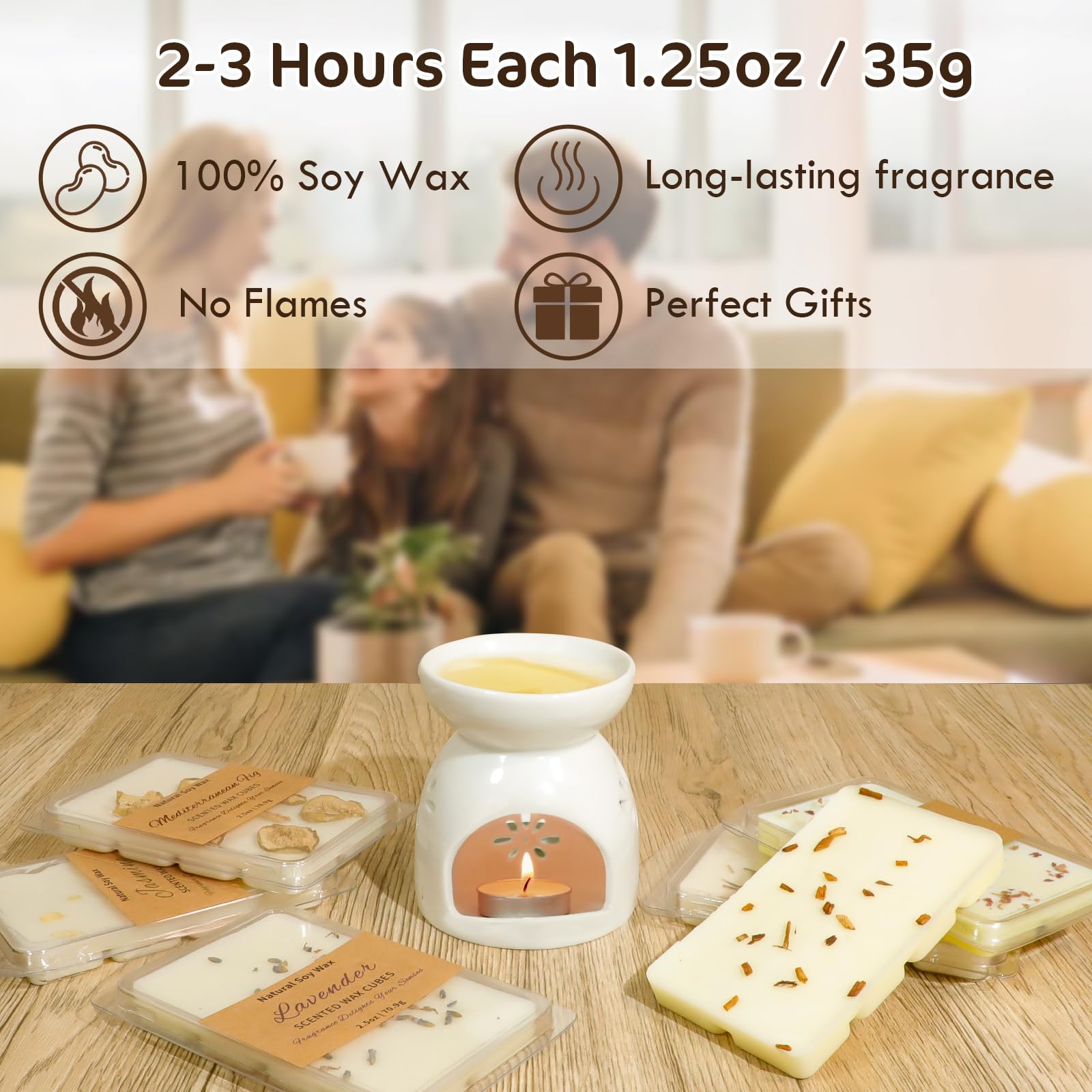 Wax Melts 6 Pack Summer Scented Wax Cubes for Wax Warmer