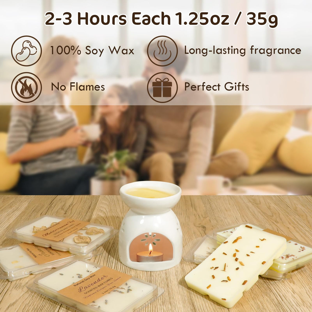 Wax Melts 6 Pack Summer Scented Wax Cubes for Wax Warmer