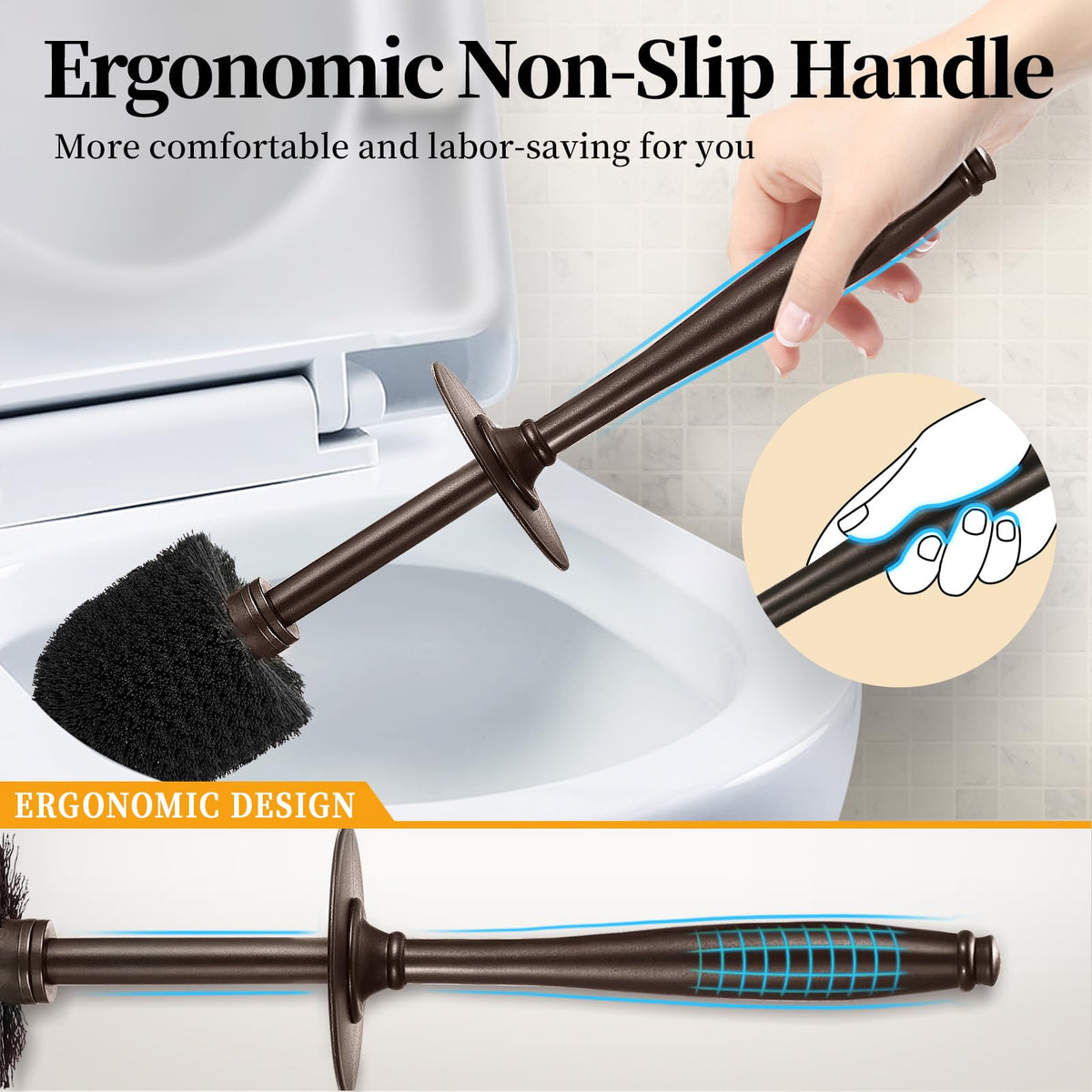Toilet Bowl Brush Holder Set