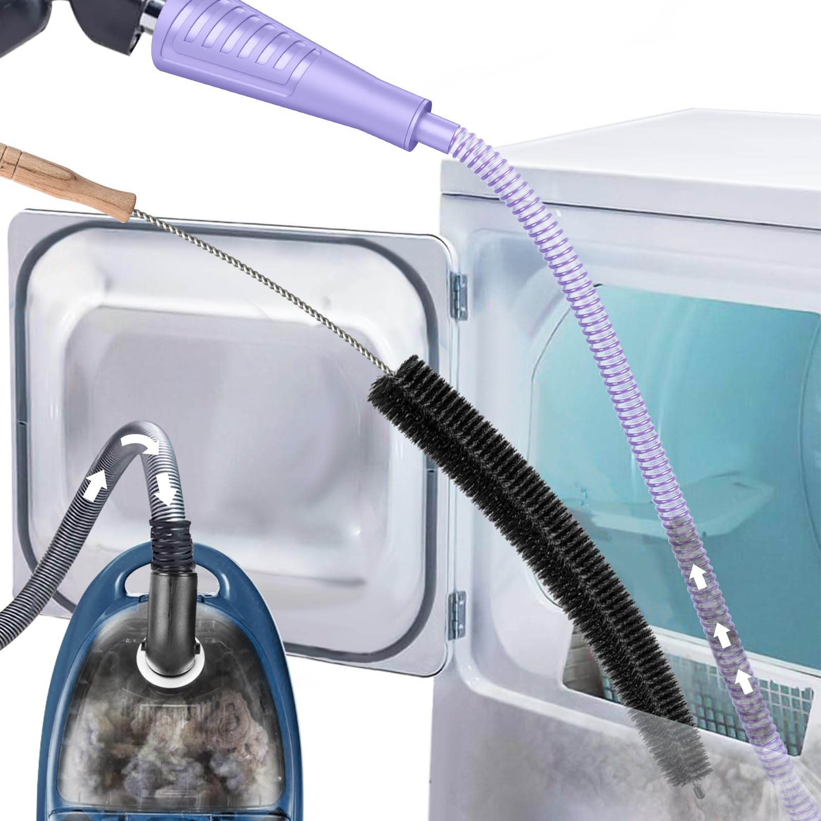 2Pcs Dryer Vent Cleaner Kit (7 Ounce)