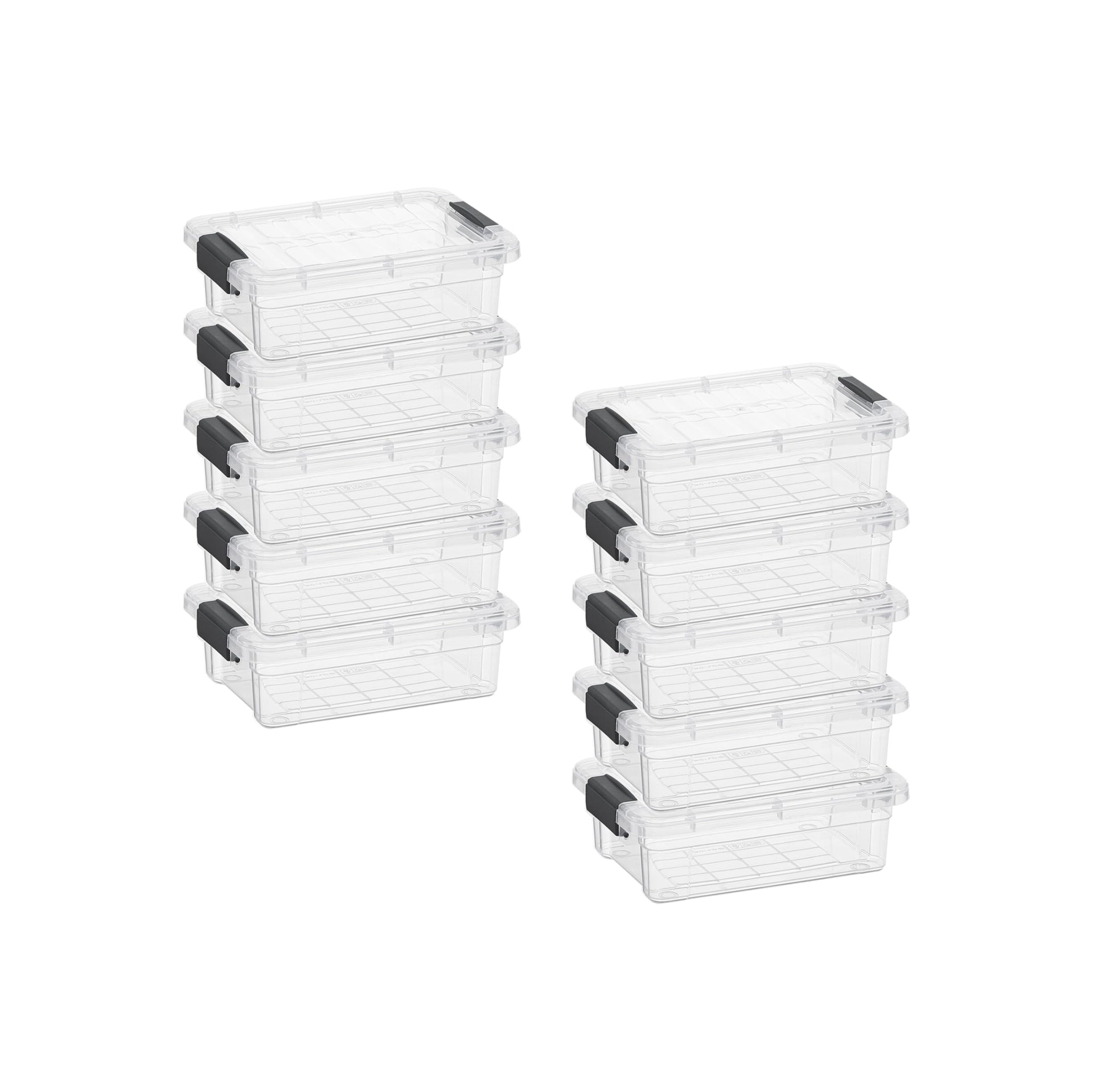 1.27 Quart Clear Plastic Storage Containers with Lids (10 Count)